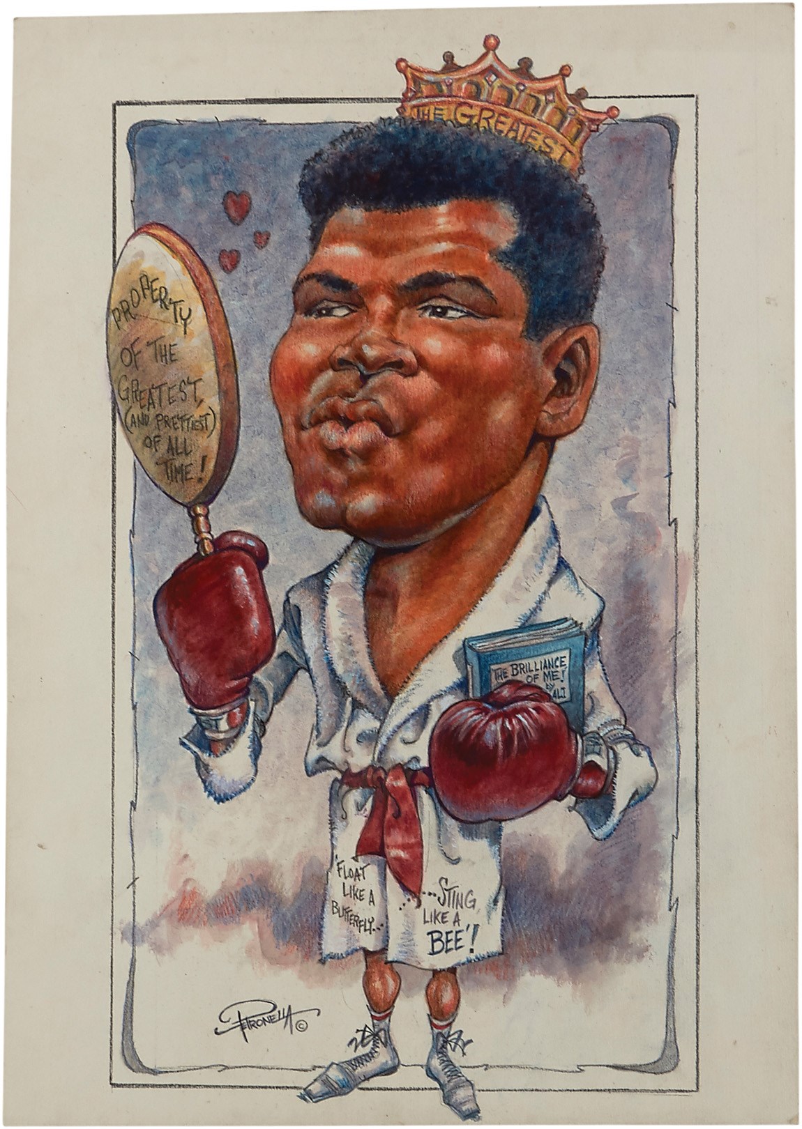 Muhammad Ali & Boxing - 1980s Muhammad Ali Original Art