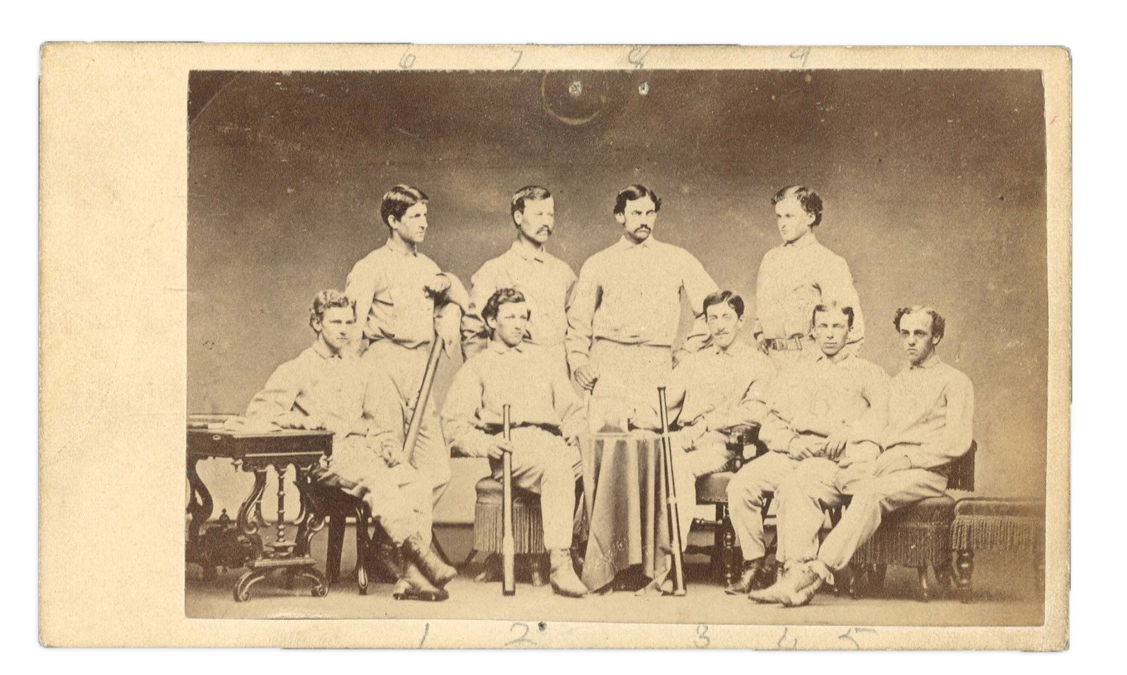 1867 Harvard University Baseball Carte de Visite