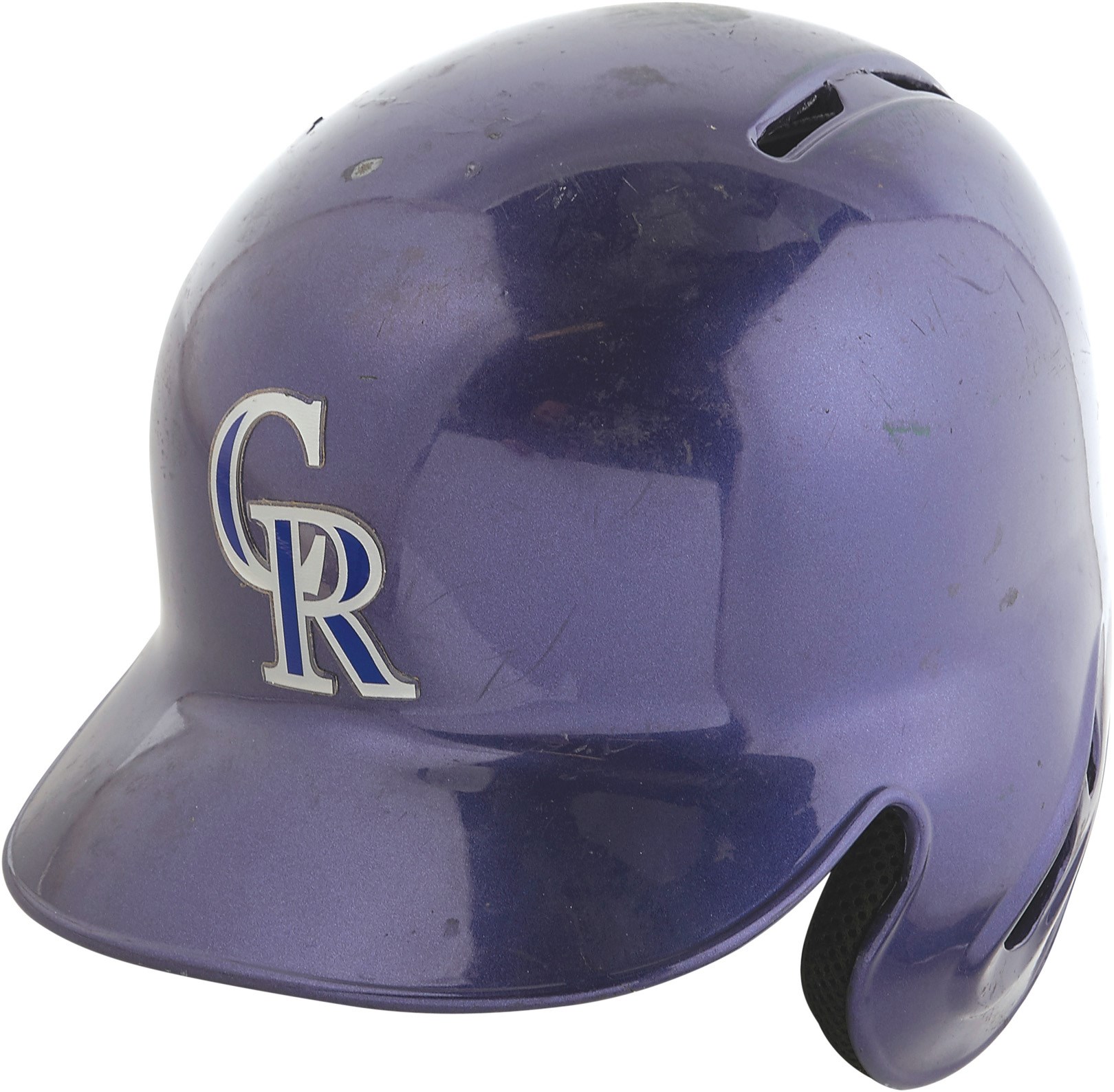 - 2014 Nolan Arenado Game Worn Rockies Batting Helmet (MLB Auth. & Photo-Matched)