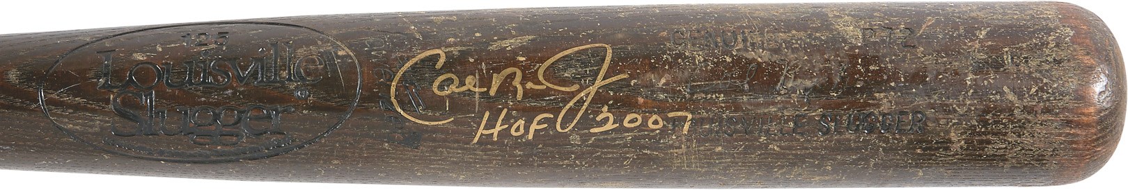 Baseball Equipment - 1984-86 Cal Ripken Jr. Signed Game Used Orioles Bat (PSA GU 8)