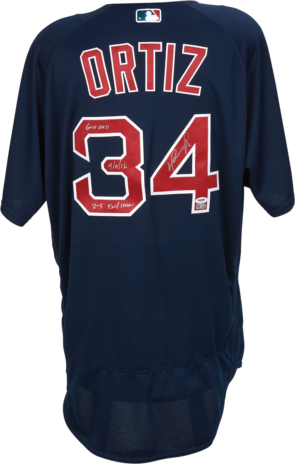 Boston Sports - 9/9/16 David Ortiz Signed Game Worn Red Sox Jersey - Final Season (MLB Auth. & Photo-Matched)