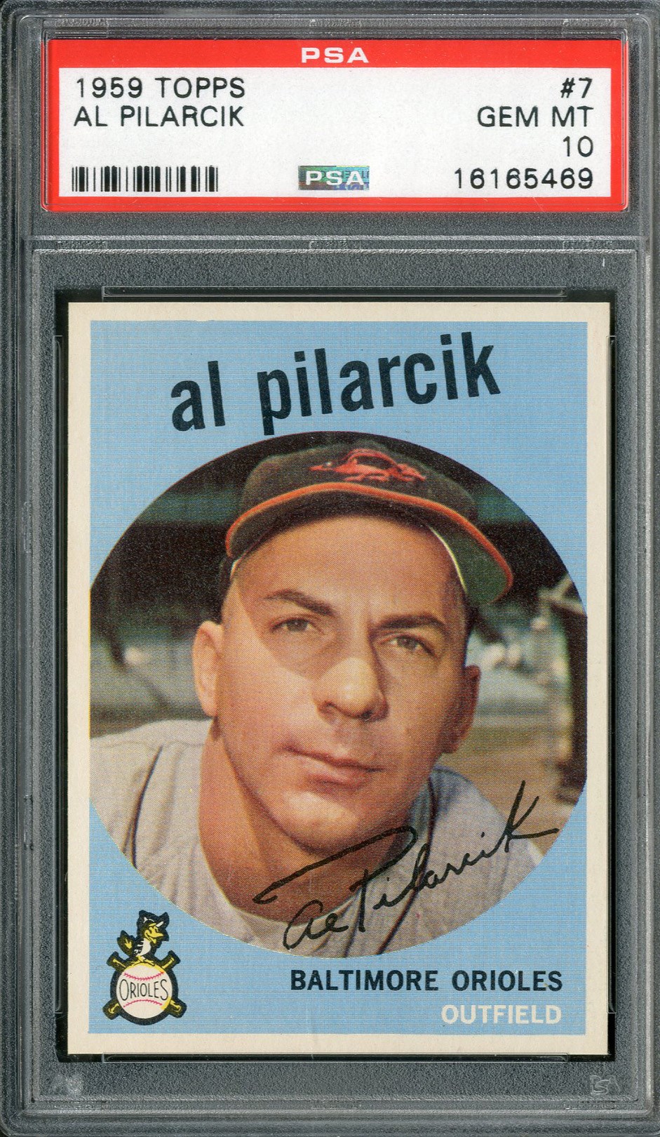 Baseball and Trading Cards - 1959 Topps #7 Al Pilarcik PSA GEM MINT 10 (Pop 1)