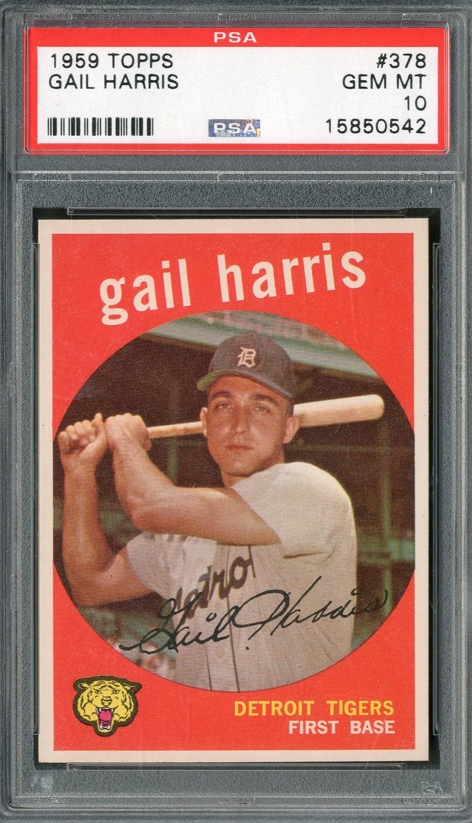 Baseball and Trading Cards - 1959 Topps #378 Gail Harris PSA GEM MINT 10