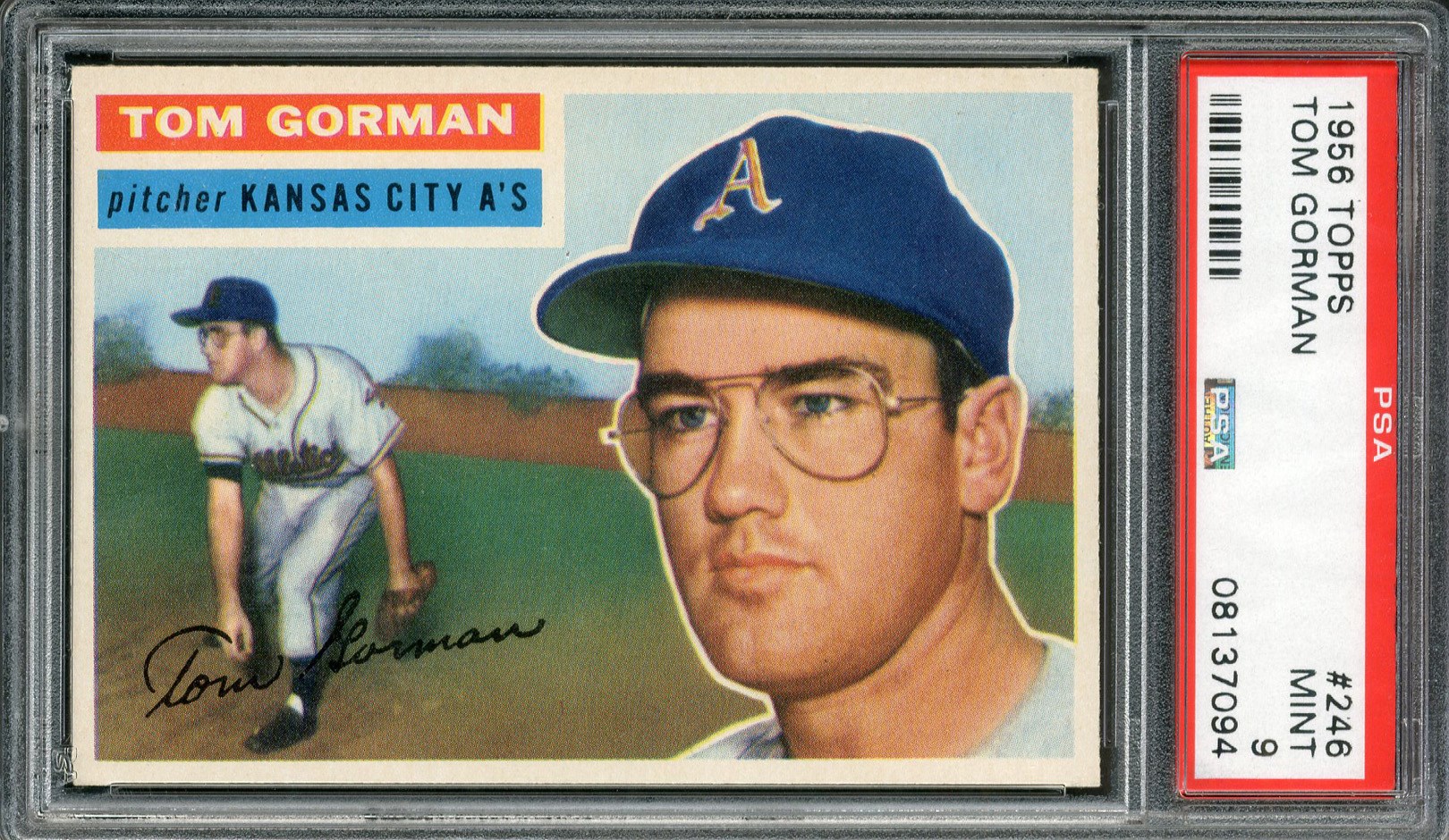 Baseball and Trading Cards - 1956 Topps #246 Tom Gorman PSA MINT 9
