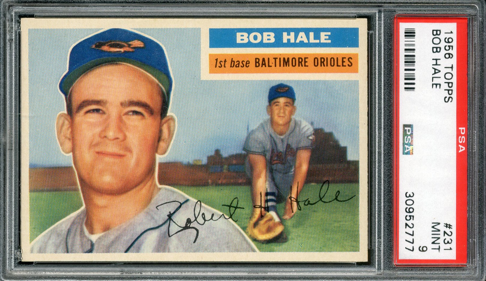 Baseball and Trading Cards - 1956 Topps #231 Bob Hale PSA MINT 9