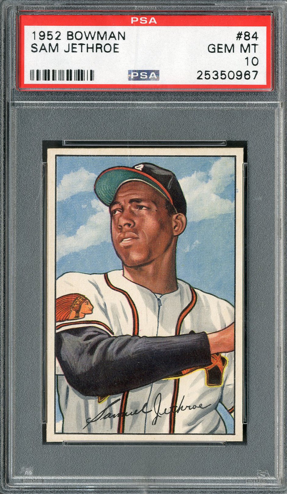 Baseball and Trading Cards - 1952 Bowman #84 Sam Jethroe PSA GEM MINT 10 (Pop 2)