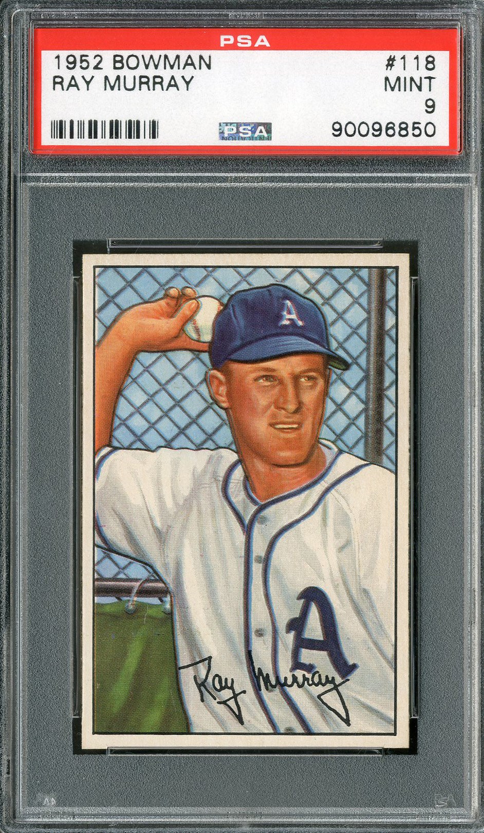 Baseball and Trading Cards - 1952 Bowman #118 Ray Murray PSA MINT 9