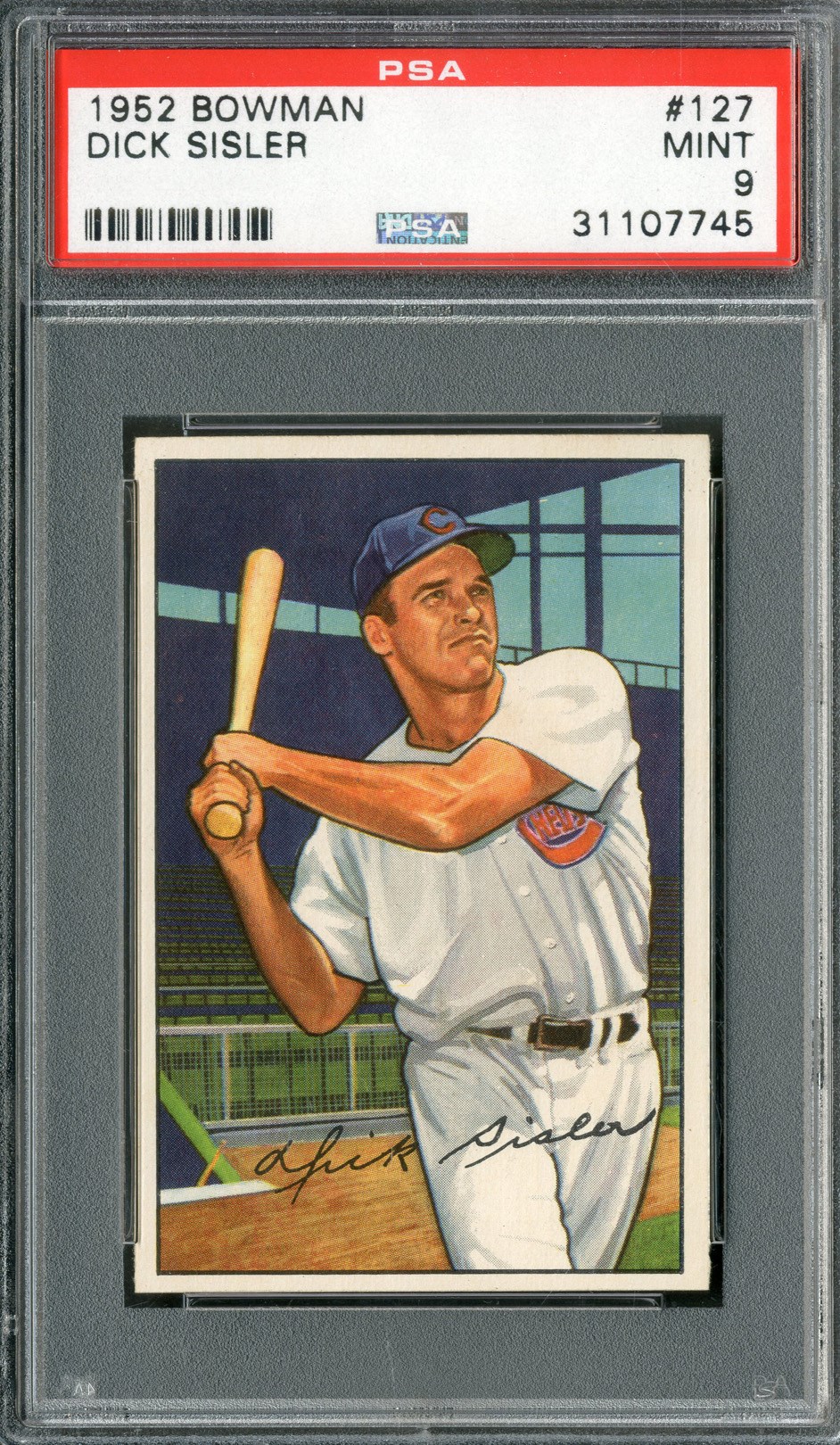 Baseball and Trading Cards - 1952 Bowman #127 Dick Sisler PSA MINT 9