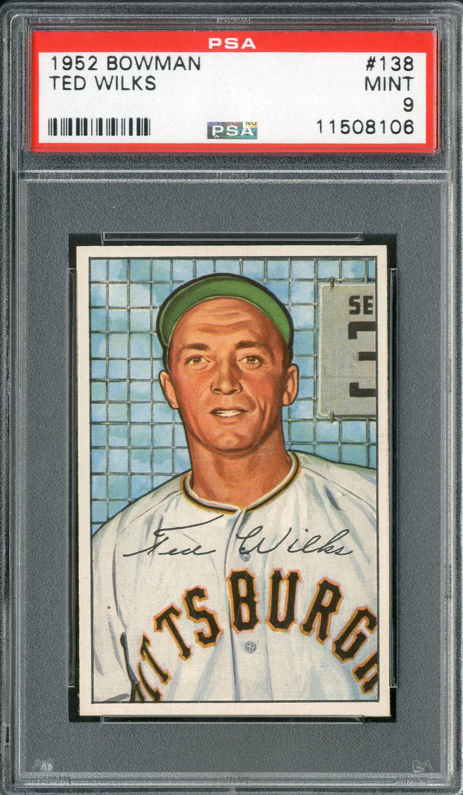 Baseball and Trading Cards - 1952 Bowman #138 Ted Wilks PSA MINT 9