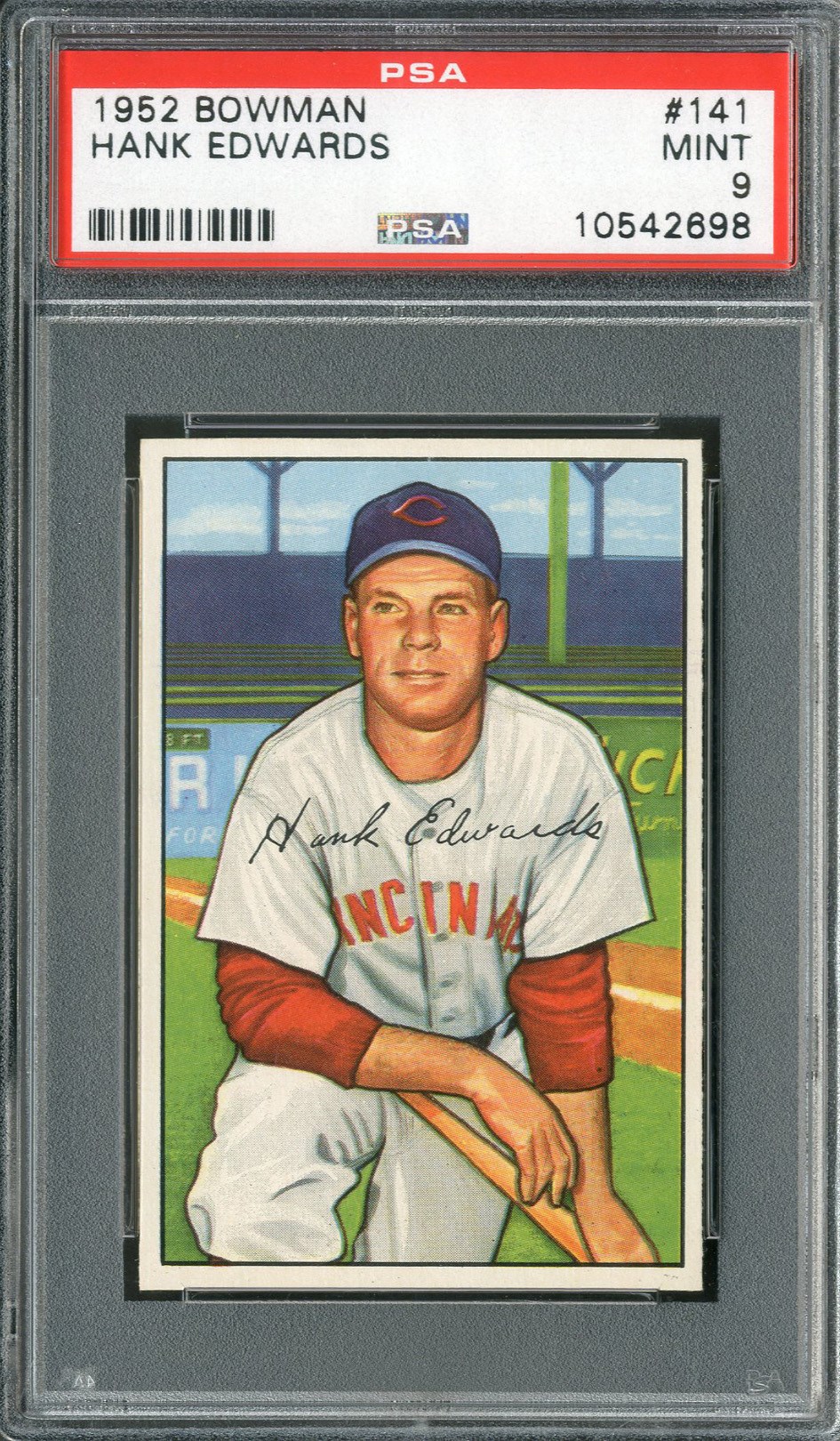 Baseball and Trading Cards - 1952 Bowman #141 Hank Edwards PSA MINT 9