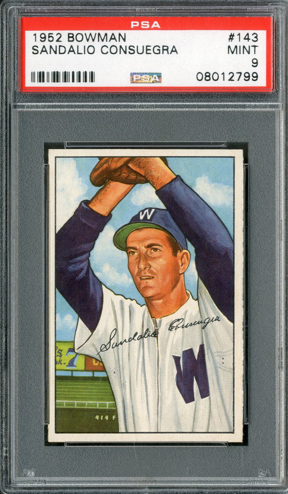 Baseball and Trading Cards - 1952 Bowman #143 Sandalio Consuegra PSA MINT 9