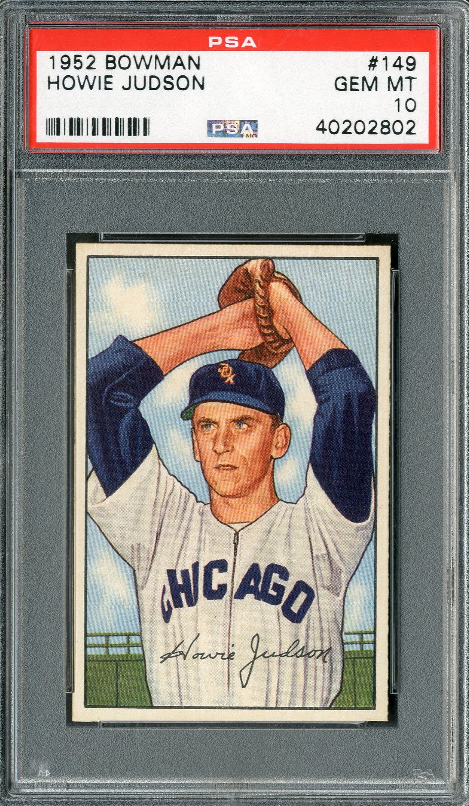 Baseball and Trading Cards - 1952 Bowman #149 Howie Judson PSA GEM MINT 10 (Pop 2)