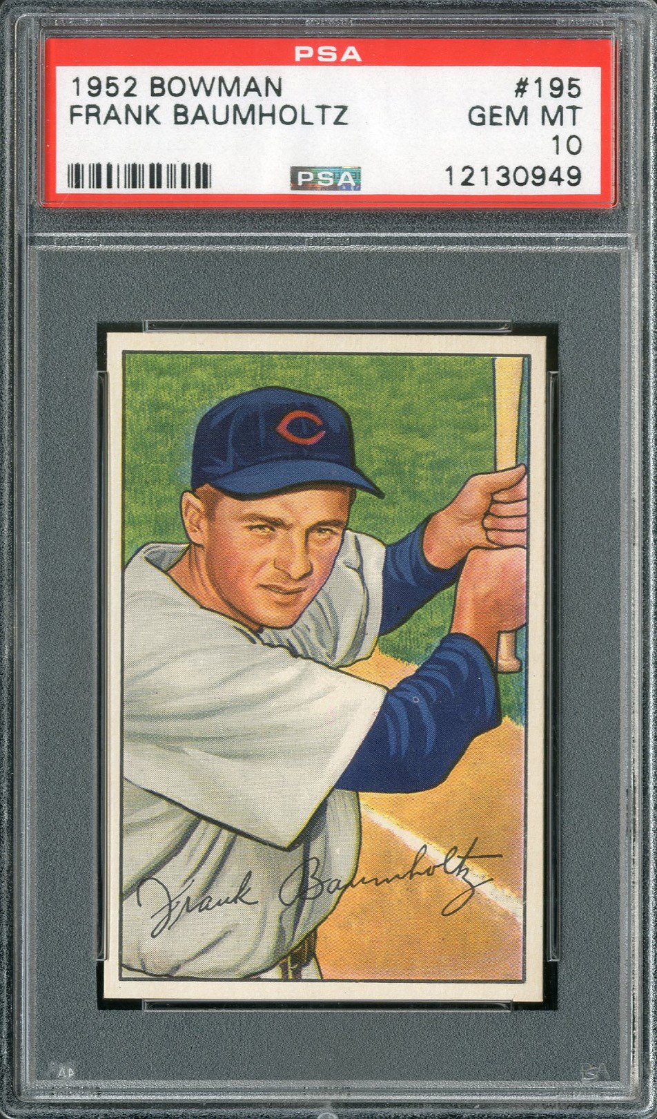 Baseball and Trading Cards - 1952 Bowman #195 Frank Baumholtz PSA GEM MINT 10