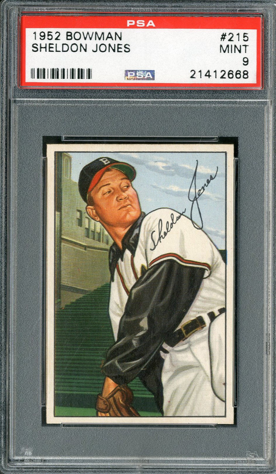 Baseball and Trading Cards - 1952 Bowman #215 Sheldon Jones PSA MINT 9