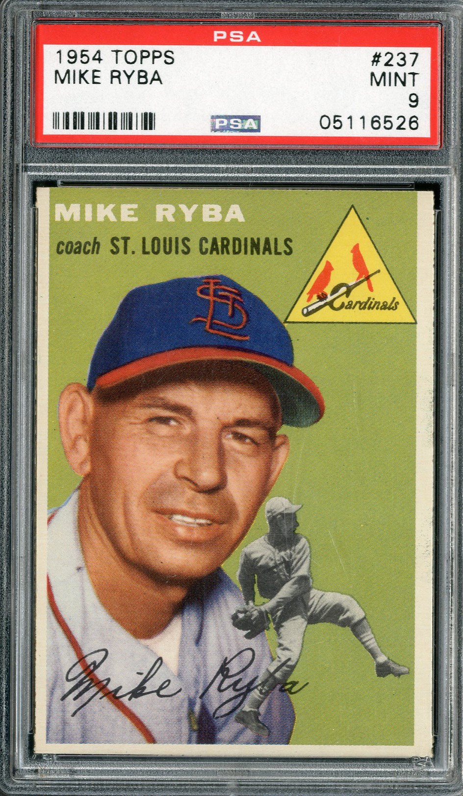 Baseball and Trading Cards - 1954 Topps #237 Mike Ryba PSA MINT 9