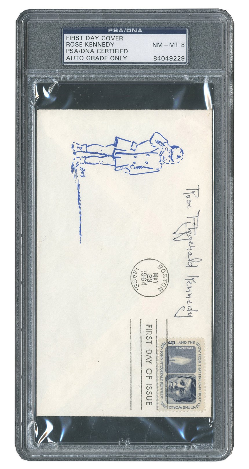 - 1964 Rose Fitzgerald Kennedy Signed FDC (PSA 8)