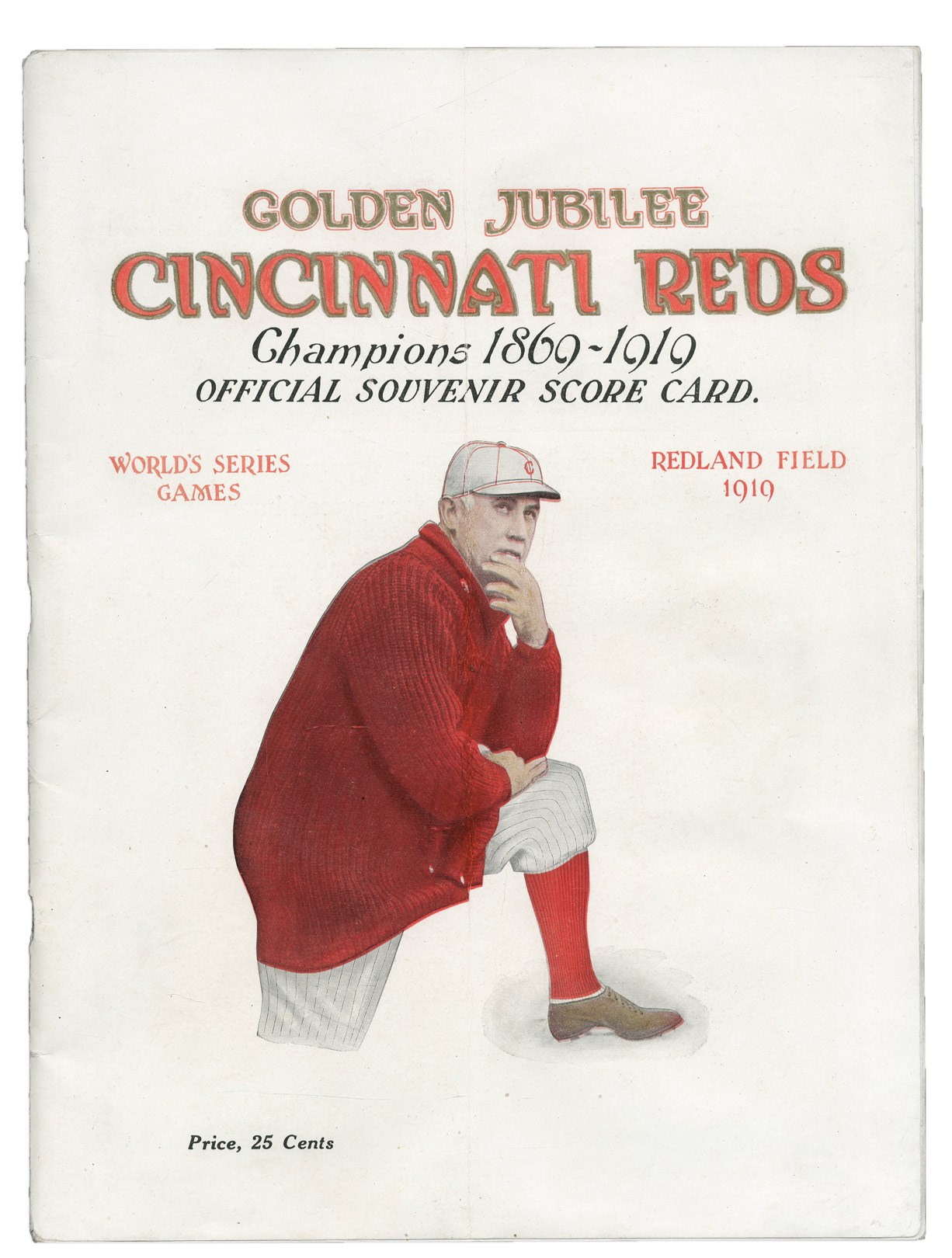 Tickets, Publications & Pins - 1919 World Series Program at Cincinnati