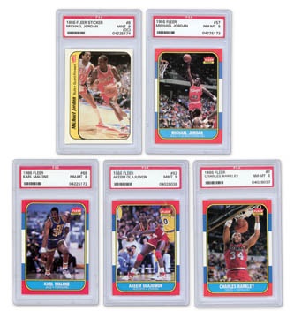- 1986/87 Fleer Basketball Set with Stickers