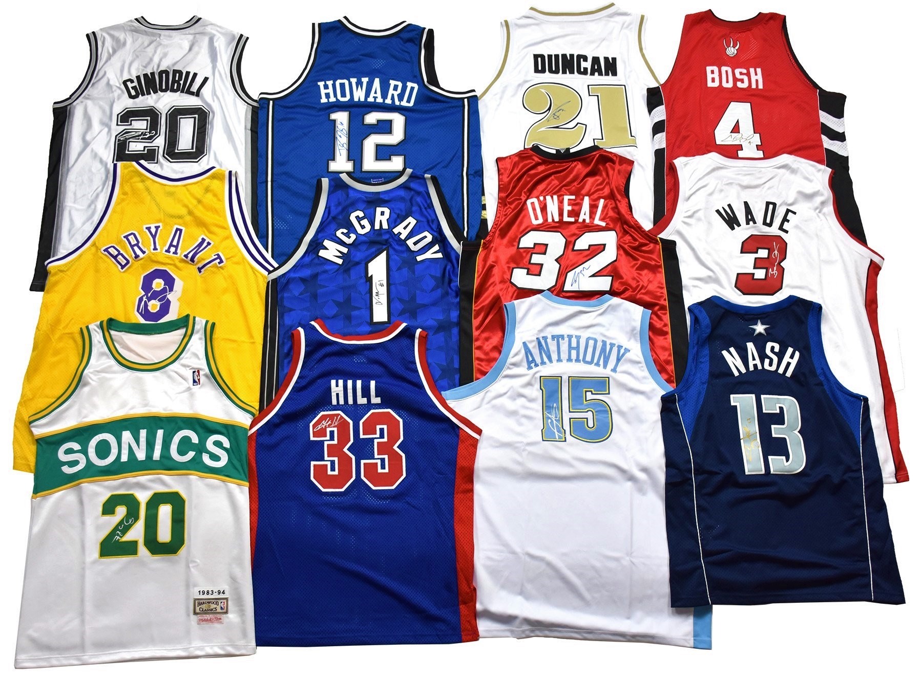 Basketball - Hoard of Signed Basketball Jerseys w/Kobe Bryant (120+)