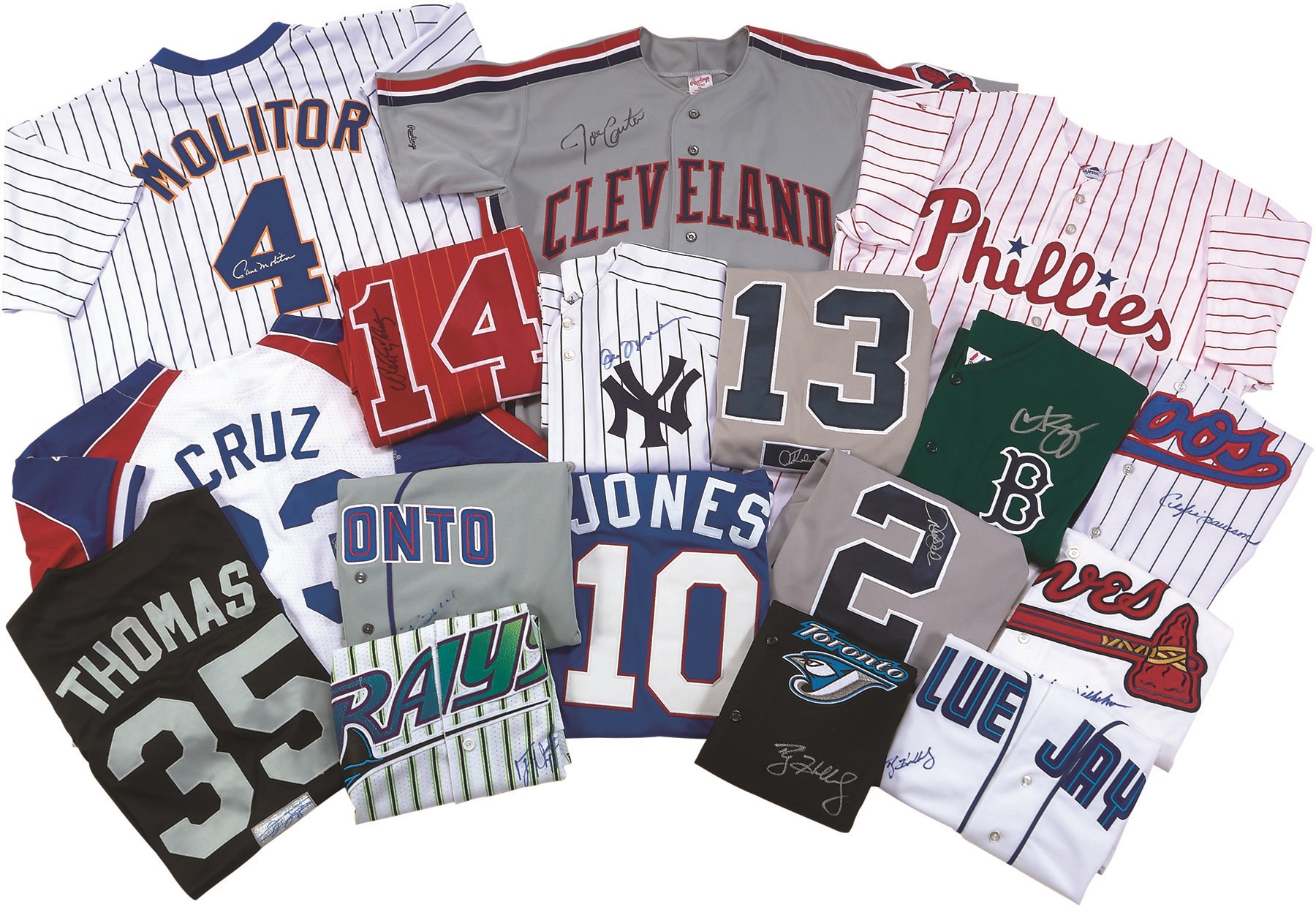 Baseball Autographs - Huge Signed Baseball Jersey Collection w/Derek Jeter (115+)