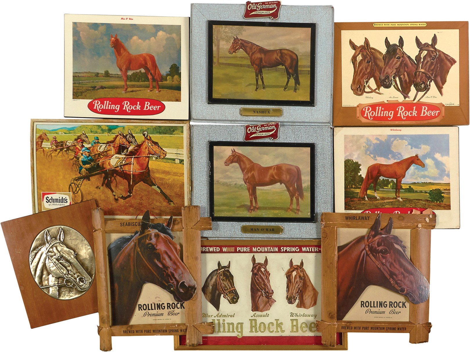 Horse Racing - Spectacular Horse Racing Advertising Sign Collection