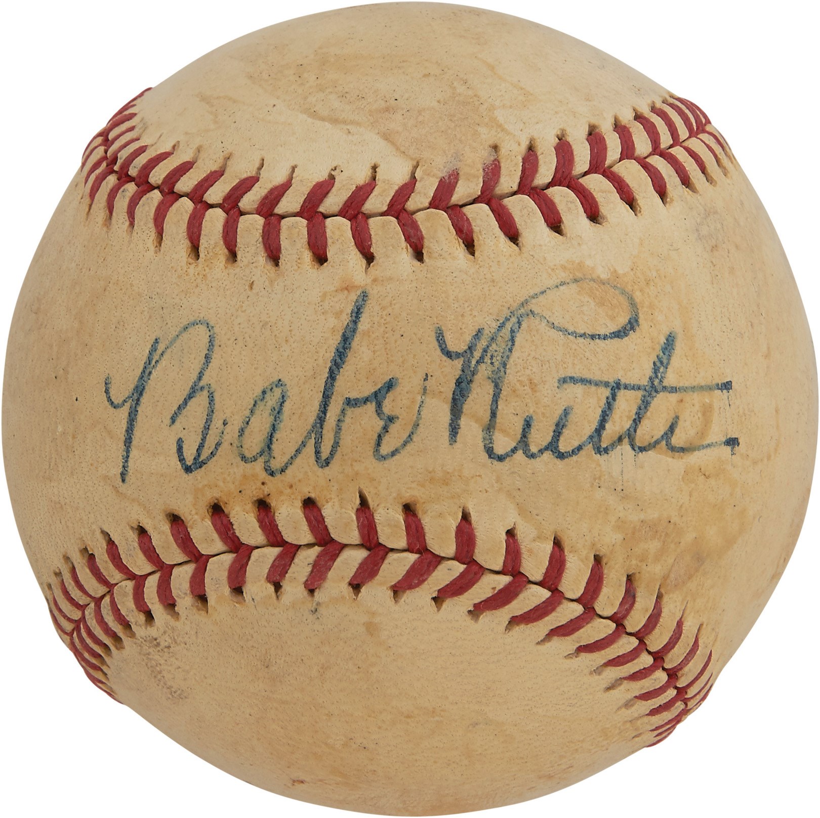 Ruth and Gehrig - Beautiful Babe Ruth Single-Signed Baseball (PSA)