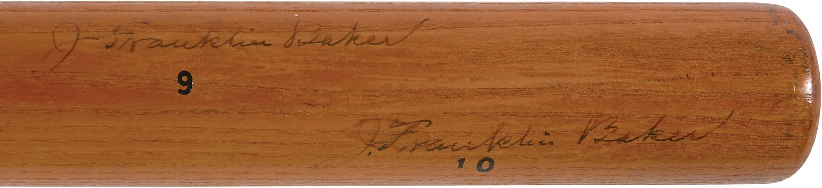 Baseball Autographs - Home Run Baker Signed Bat (Signed 4 Times! PSA)