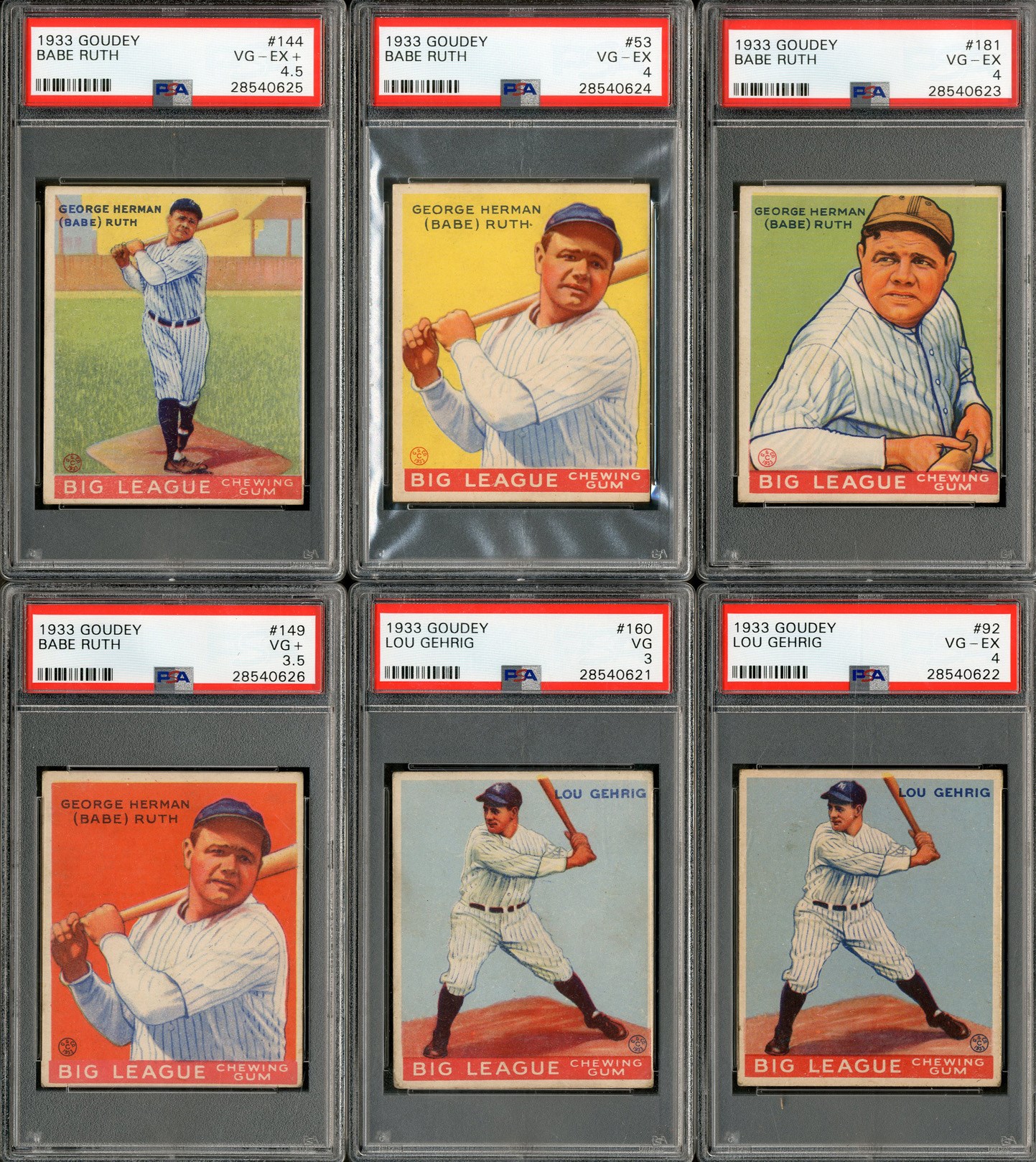 - 1933 Goudey Complete Set with 97 PSA Graded!