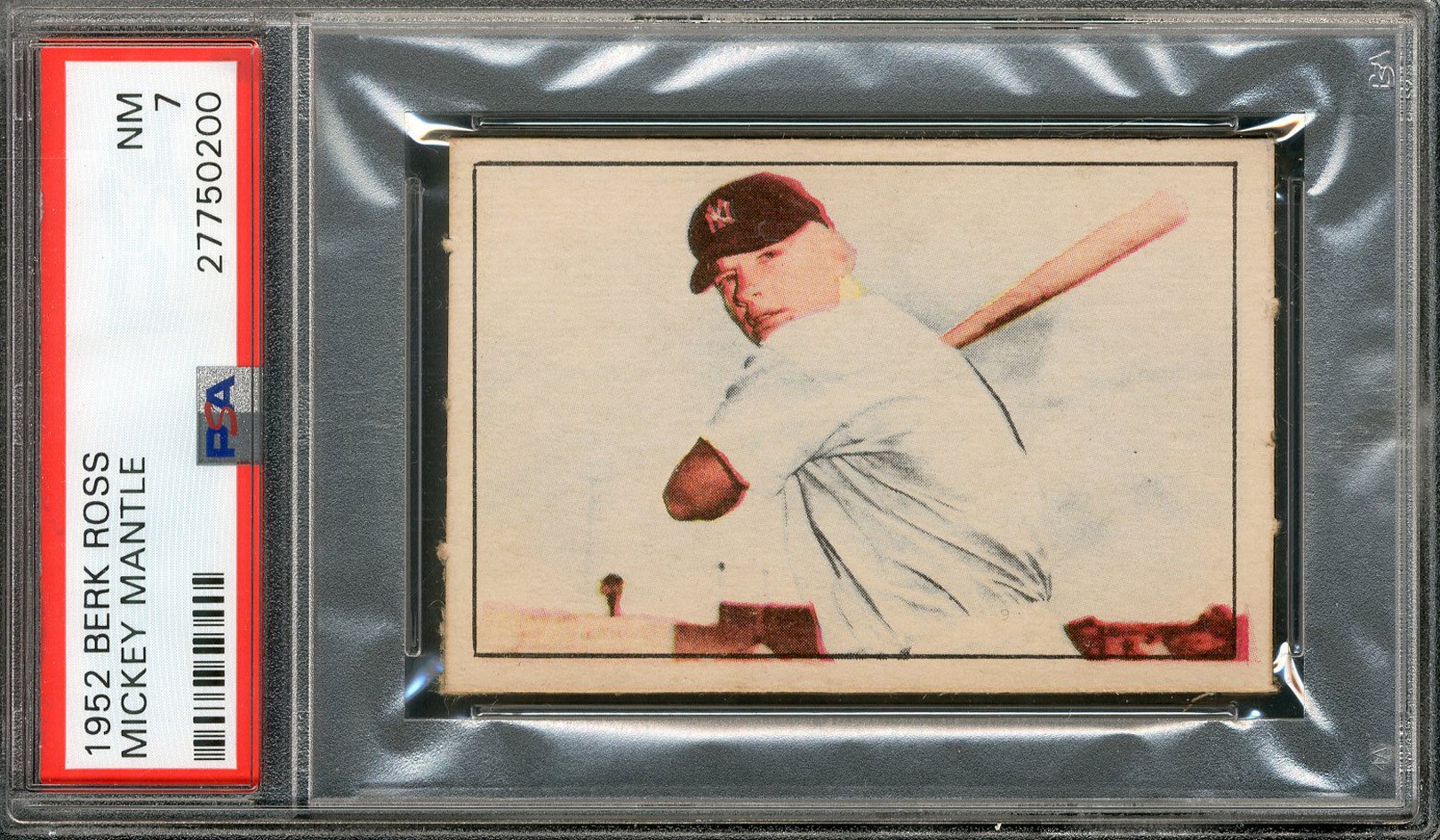 Baseball and Trading Cards - 1952 Berk Ross Mickey Mantle - PSA NM 7