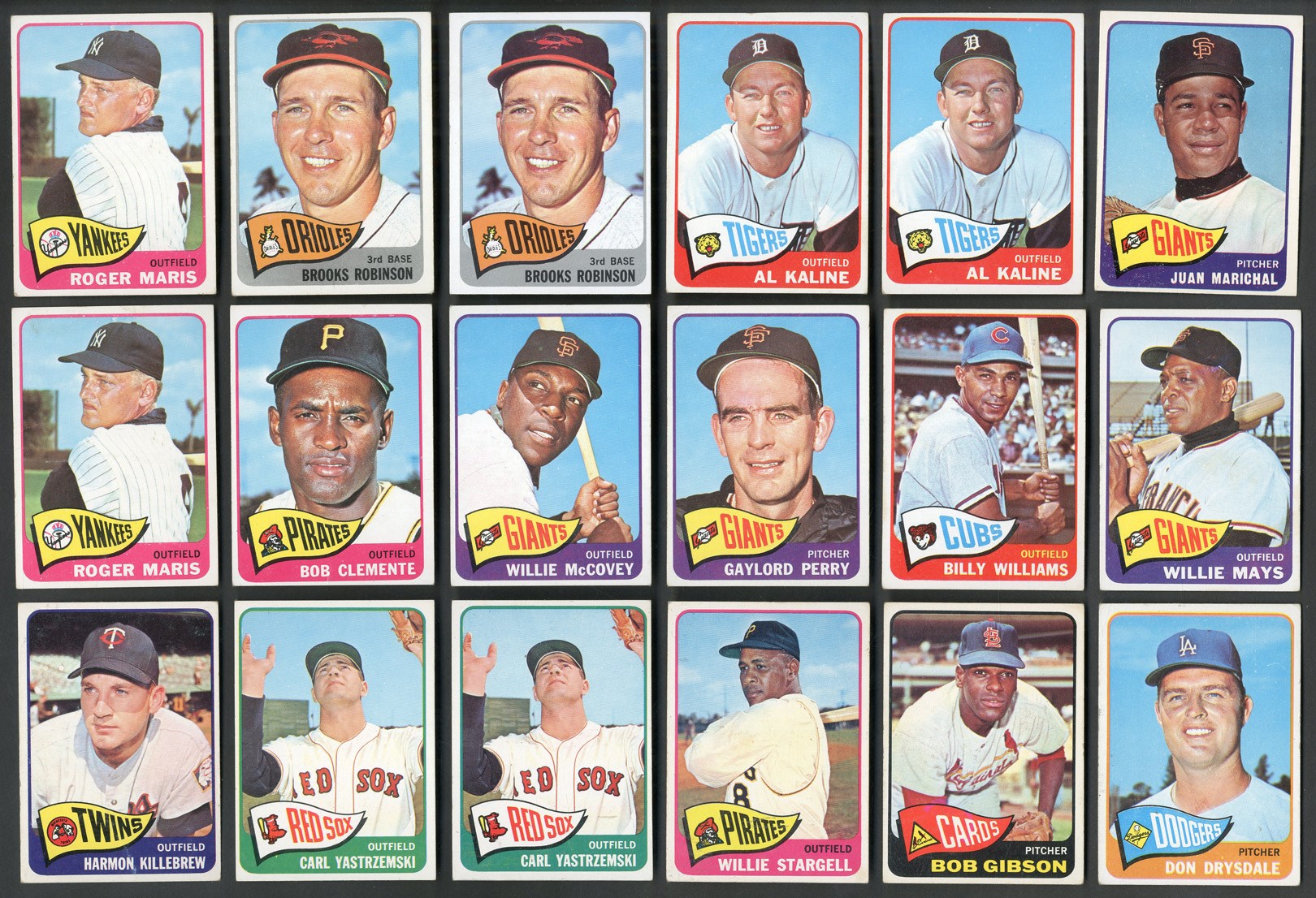 1965 Topps Baseball Collection of 1600+ Cards with Stars!