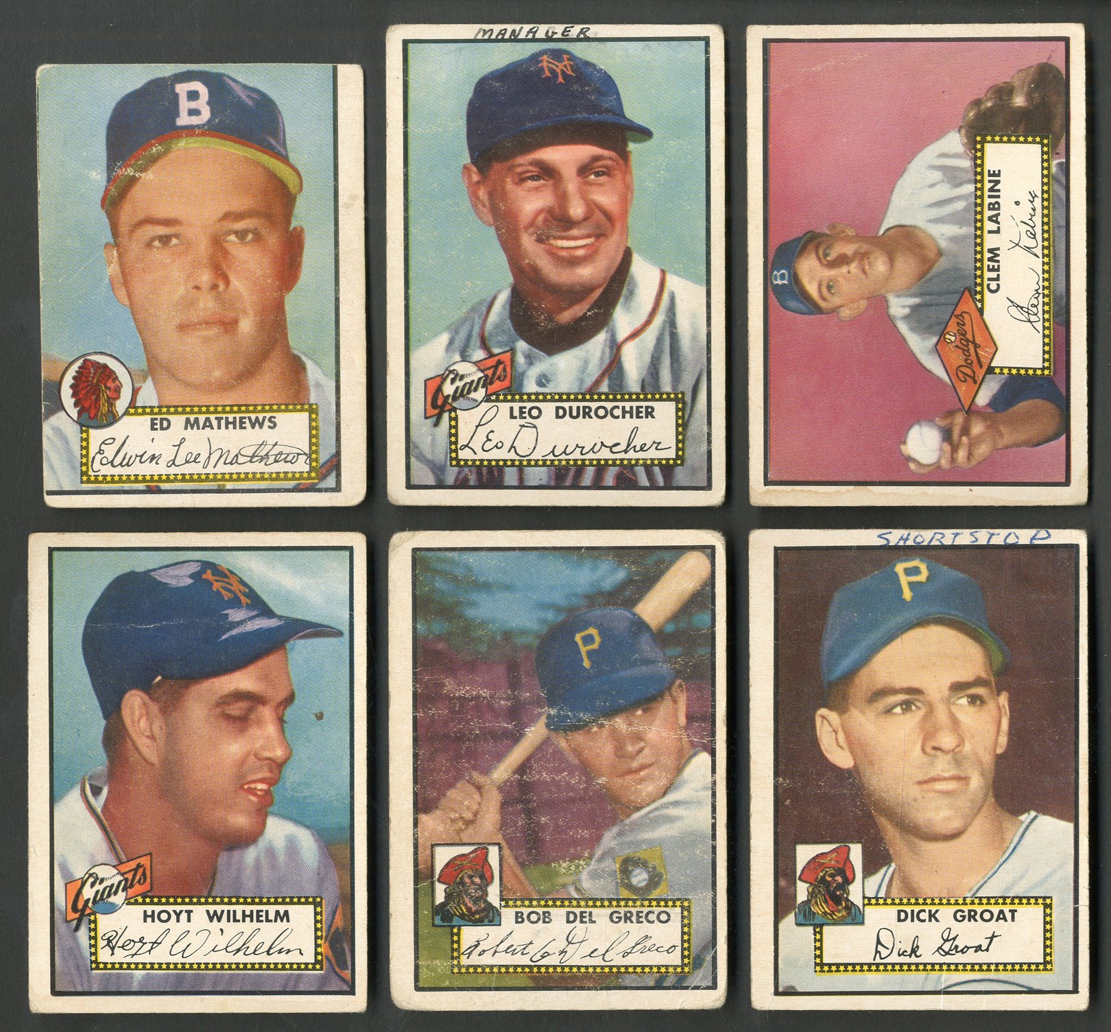 1952 Topps HIGH NUMBER Collection with Mathews!