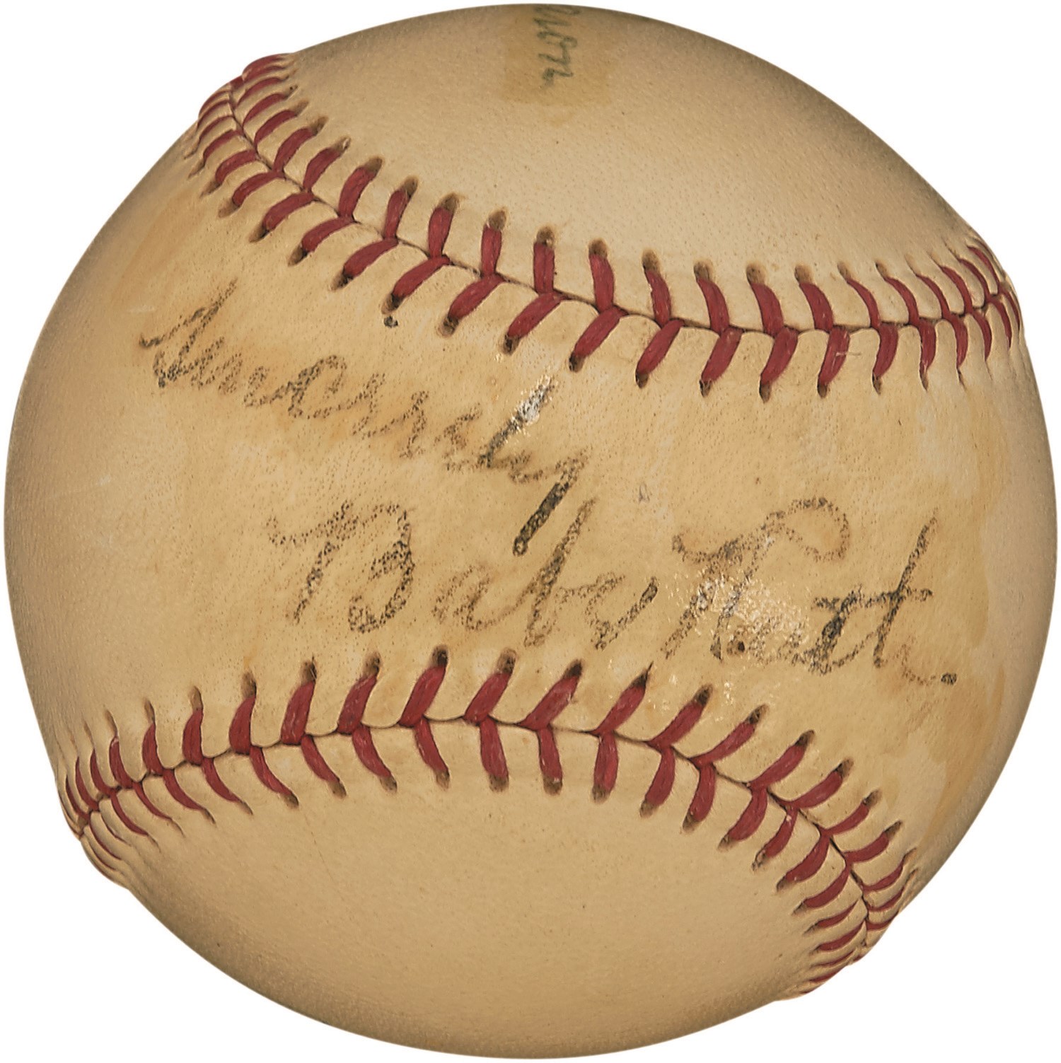 Baseball Autographs - Babe Ruth, Roger Maris and Hank Aaron Signed Baseball (PSA)