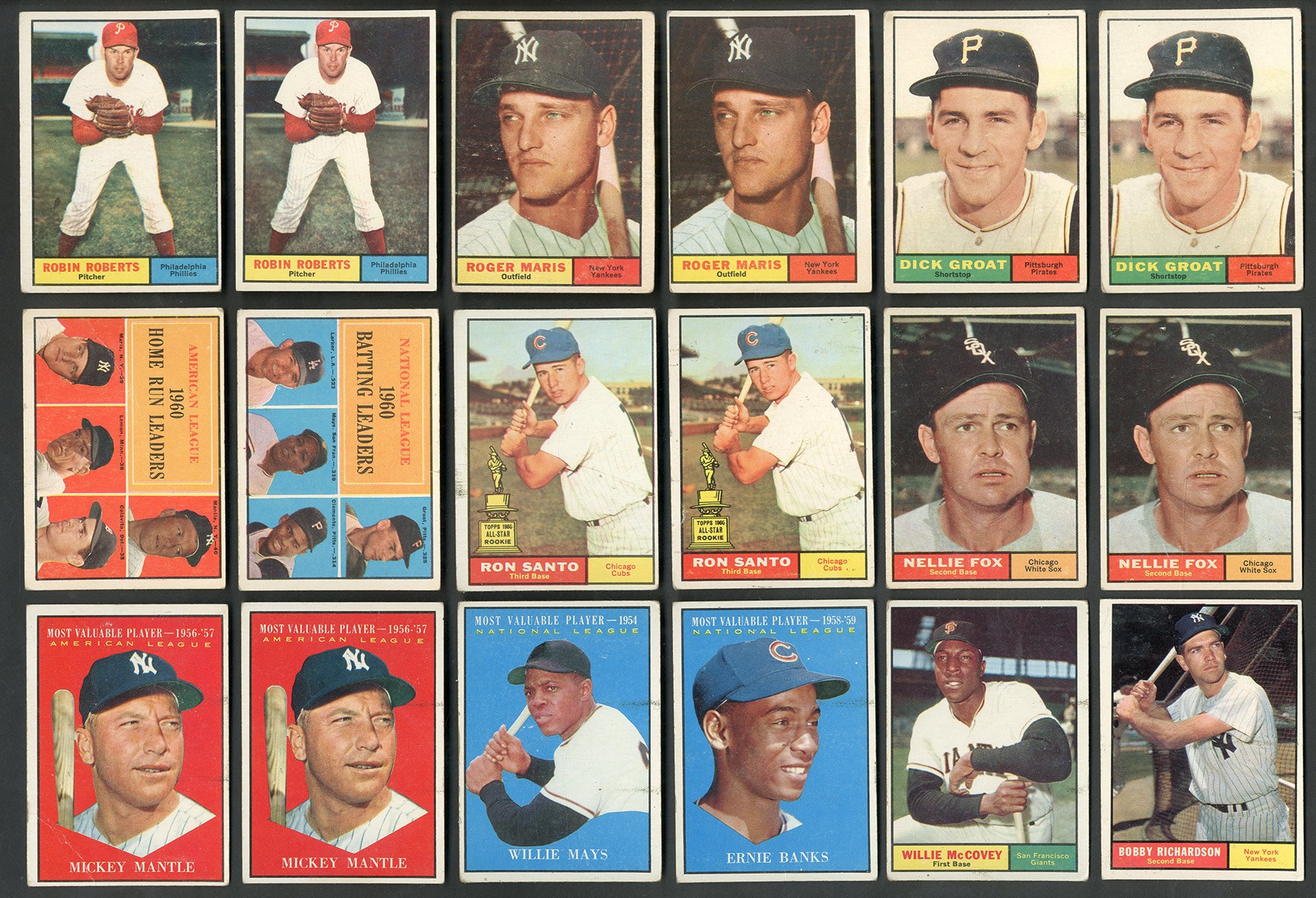Baseball and Trading Cards - 1961 Topps Baseball Hoard of 2,750+ Cards with Stars! - LOADED!