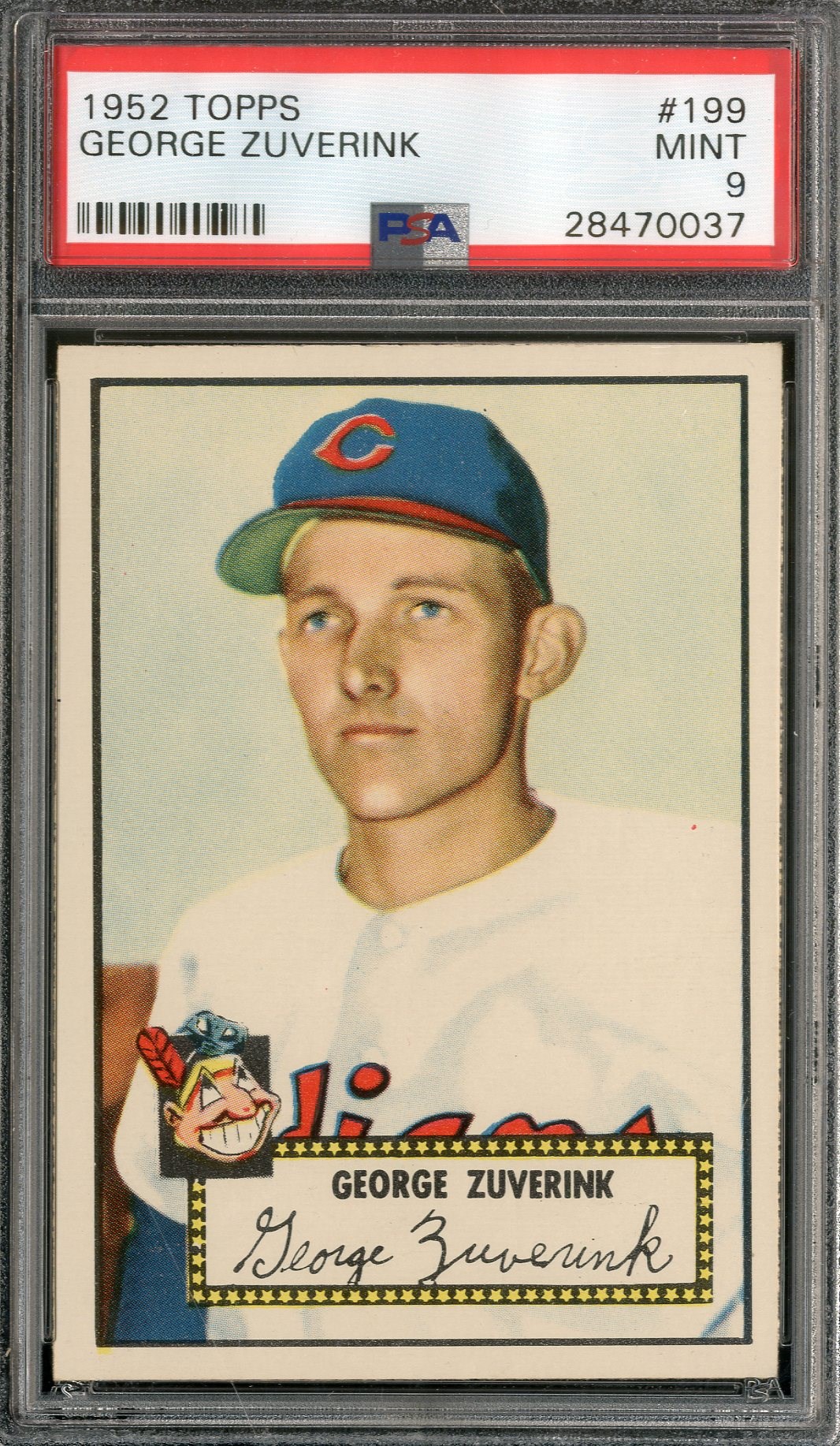 Baseball and Trading Cards - 1952 Topps #199 George Zuverink - PSA MINT 9