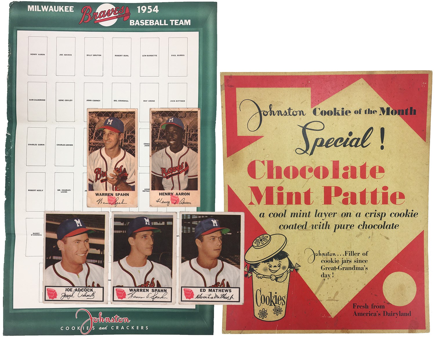 - 1953 & 1954 Johnston Cookies Complete and Partial Sets - with Original Posters