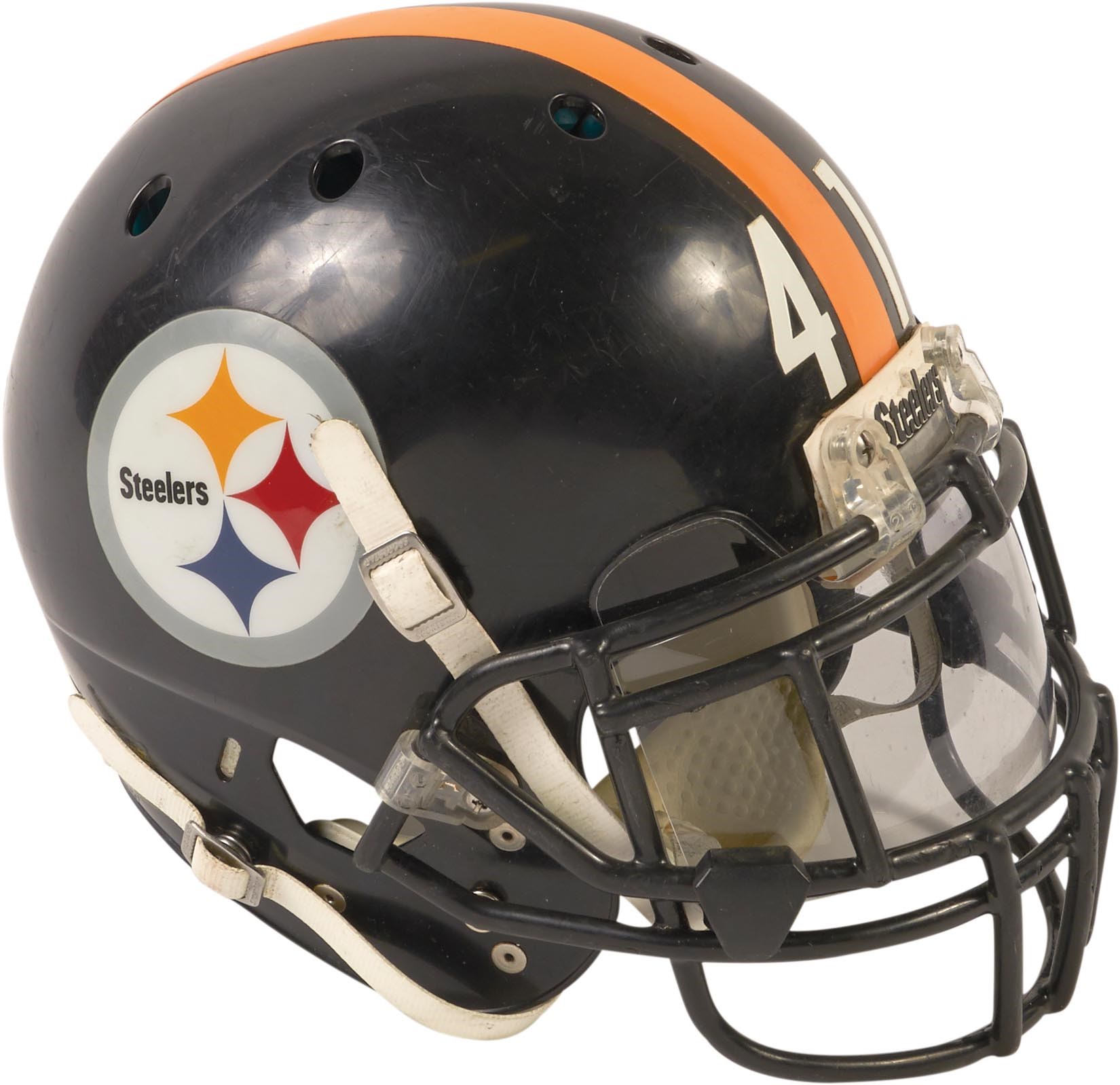 - 2014 Antwon Blake Game Worn Steelers Helmet (Photo-Matched to Multiple Games, Fanatics)