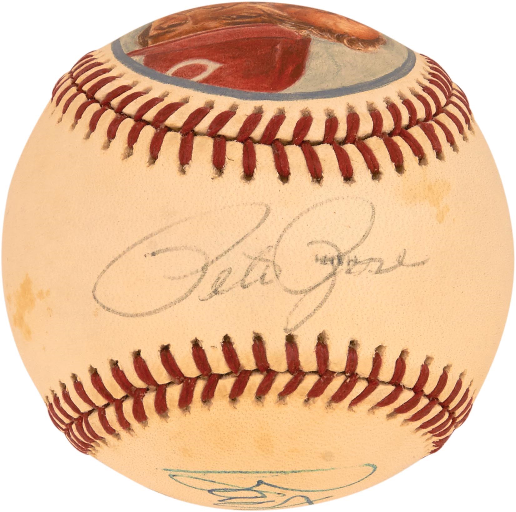 - Bart Giamatti & Pete Rose Dual-Signed Painted Baseball (SGC)