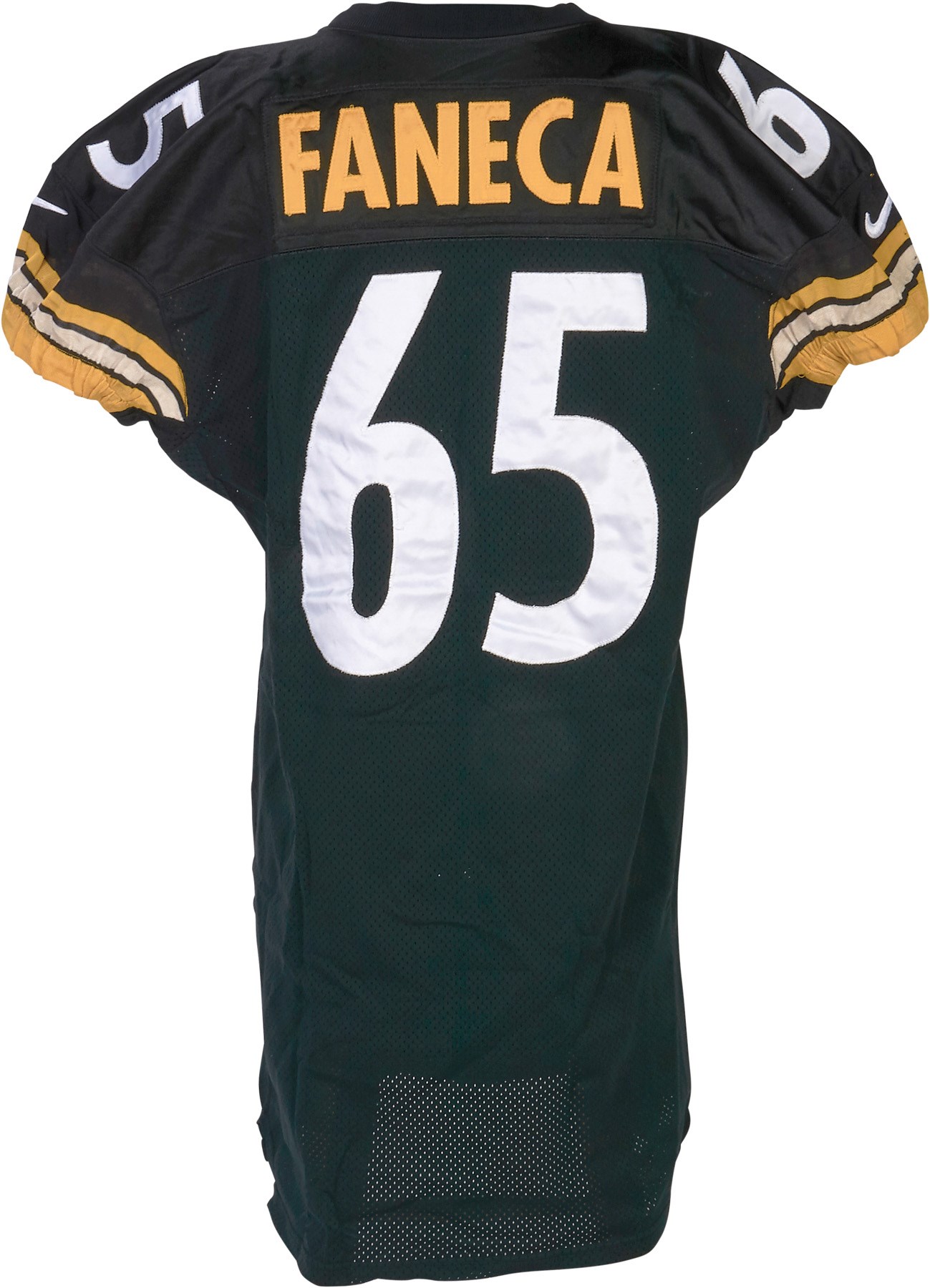 The Pittsburgh Steelers Game Worn Jersey Archive - 1998 Alan Faneca Pittsburgh Steelers Game Worn Rookie Jersey