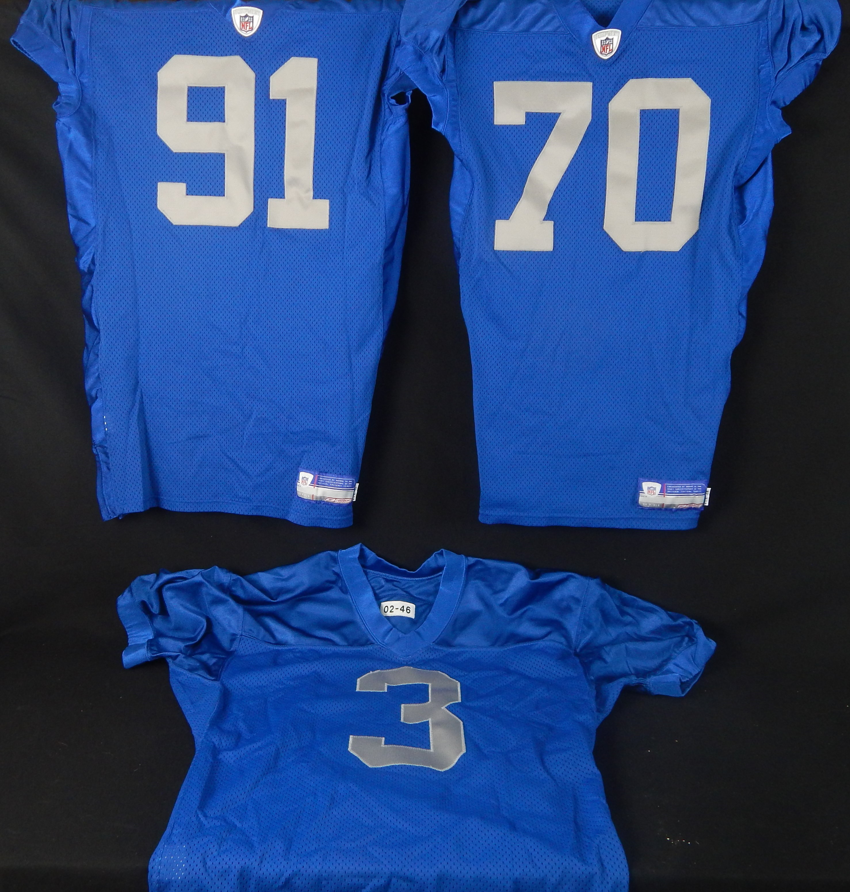 Three Game Issued Detroit Lions Throwback Jerseys