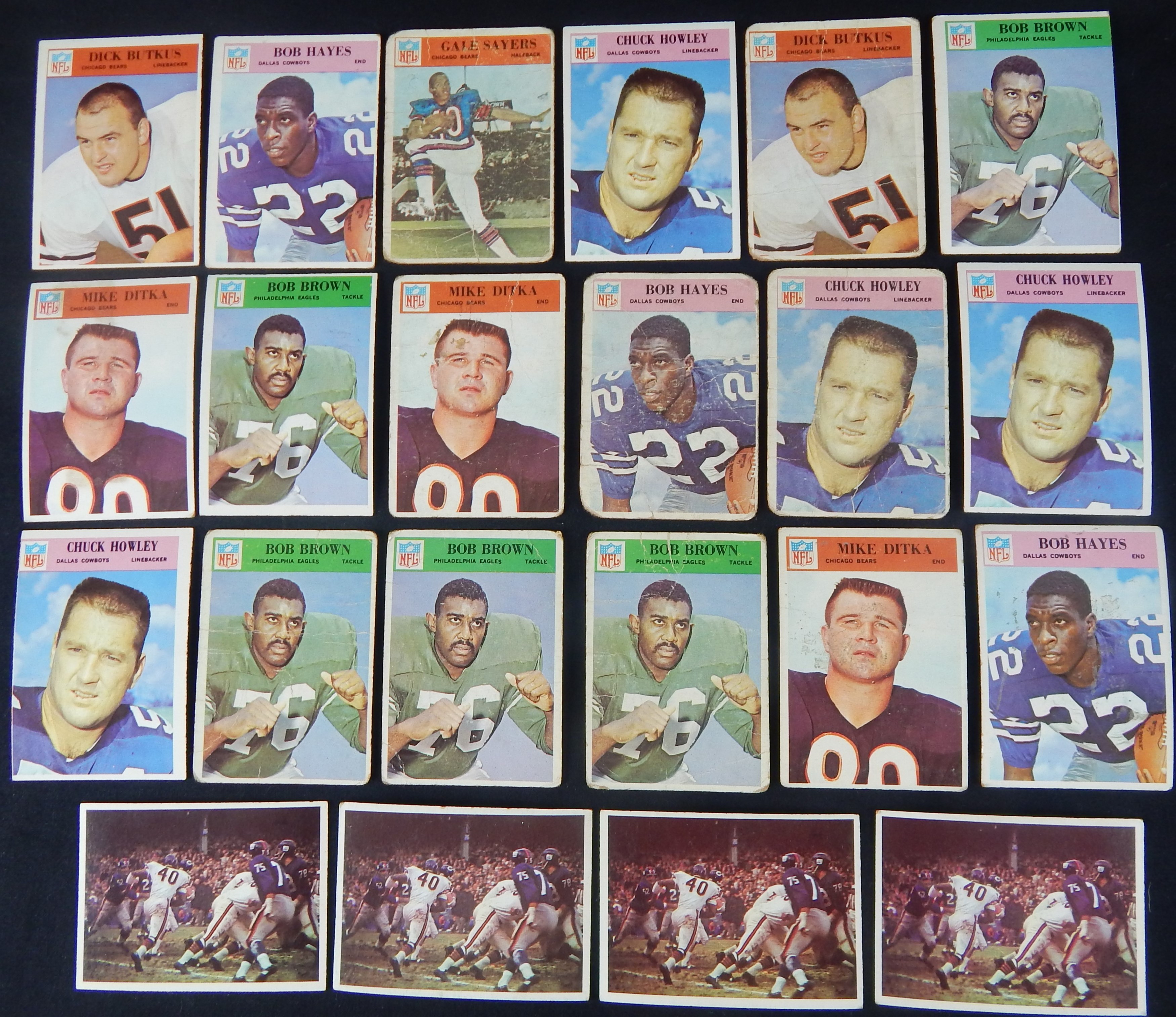 1966 Philadelphia Football Collection of 770 Cards with TWO Partial Sets