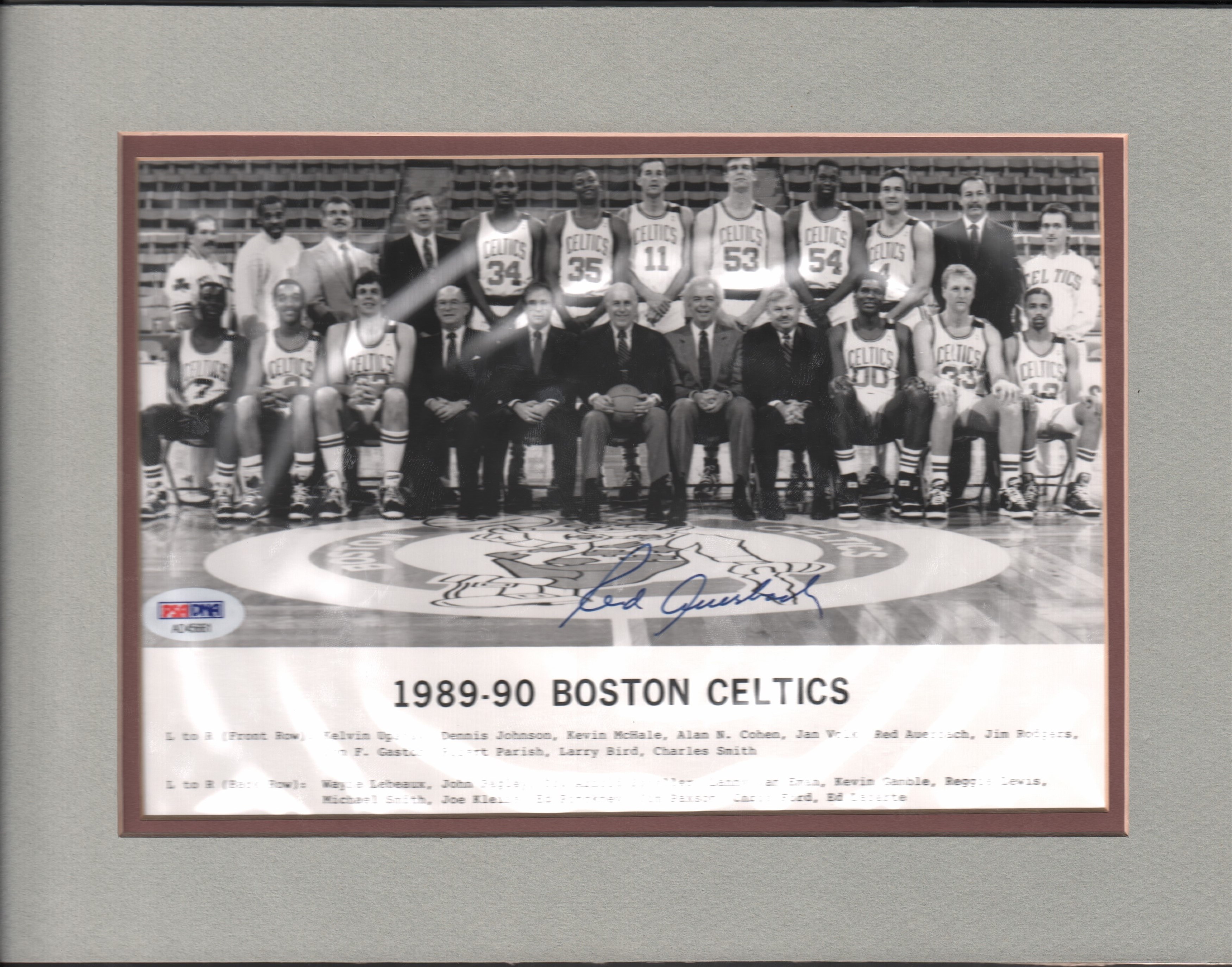 - Red Auerbach Signed 1989-90 Boston Celtics Team Photo