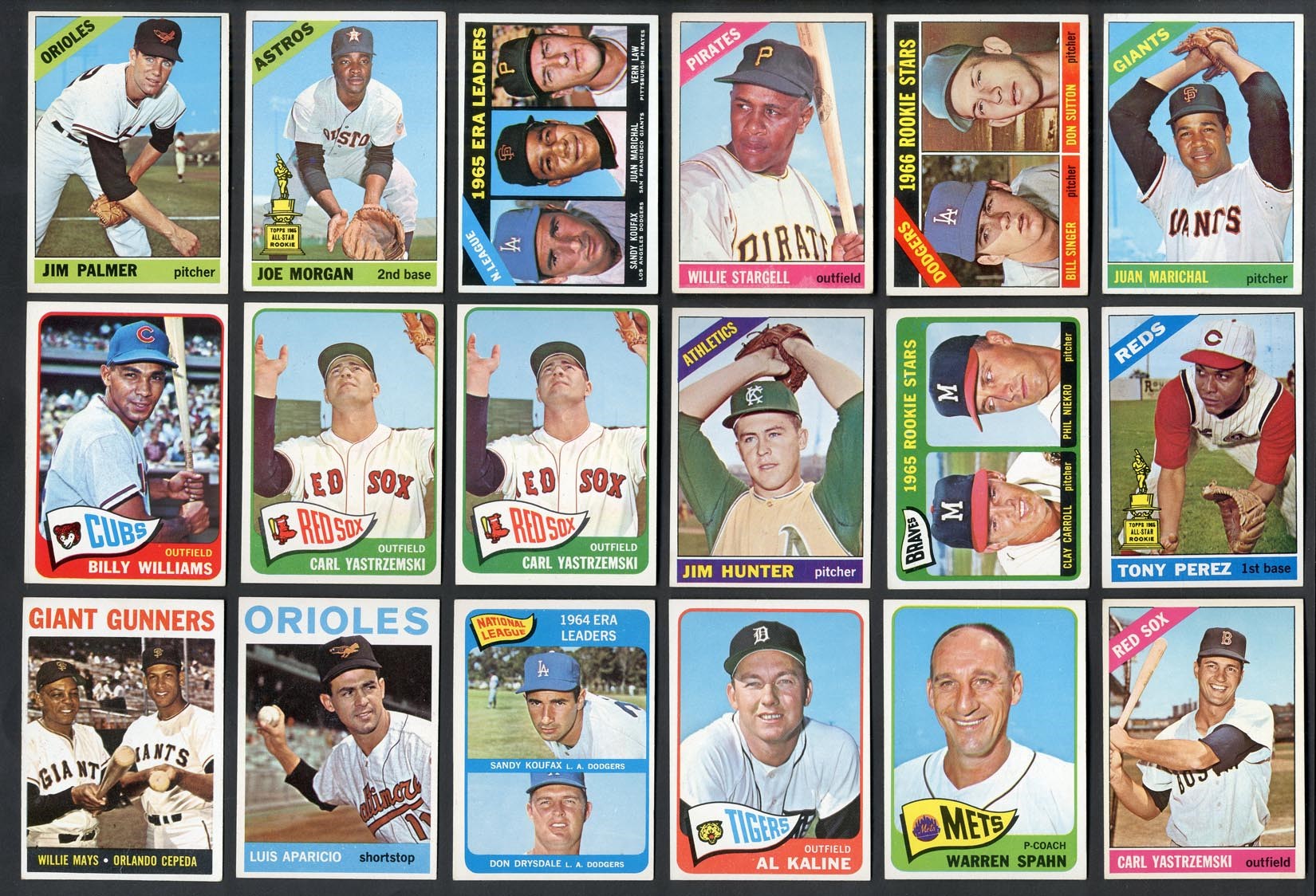 Baseball and Trading Cards - 1952-1968 Topps Baseball HOFer and Star Card Collection (80+)
