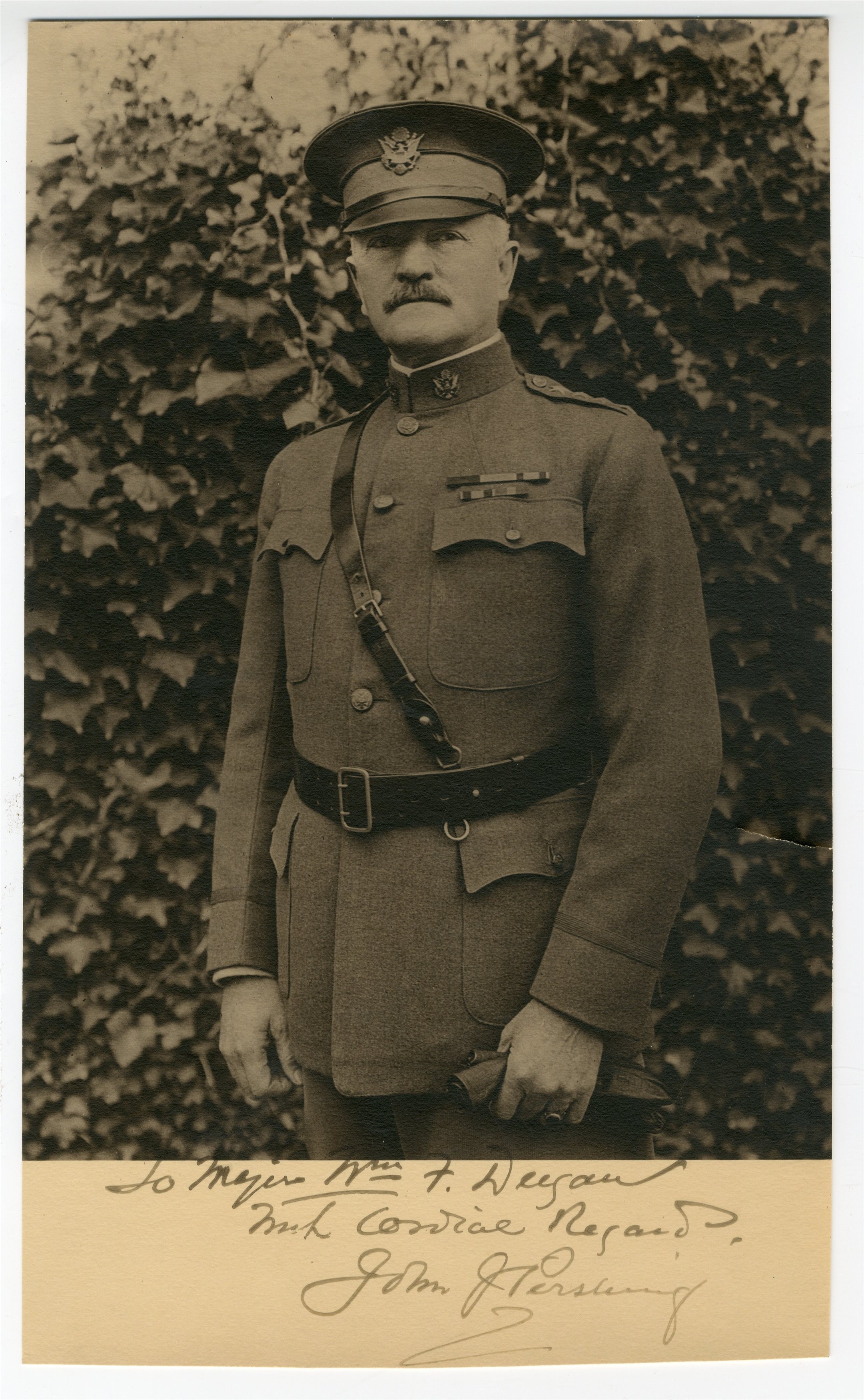 Historical - General John J. Pershing Signed Photo for Major Deegan (PSA/DNA)