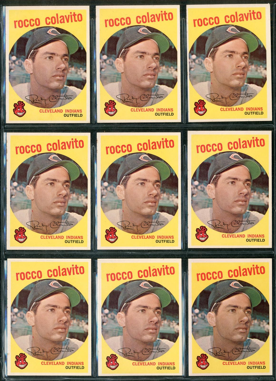 - 1959 Topps #420 Rocco Colavito Vending Lot of 134 Cards
