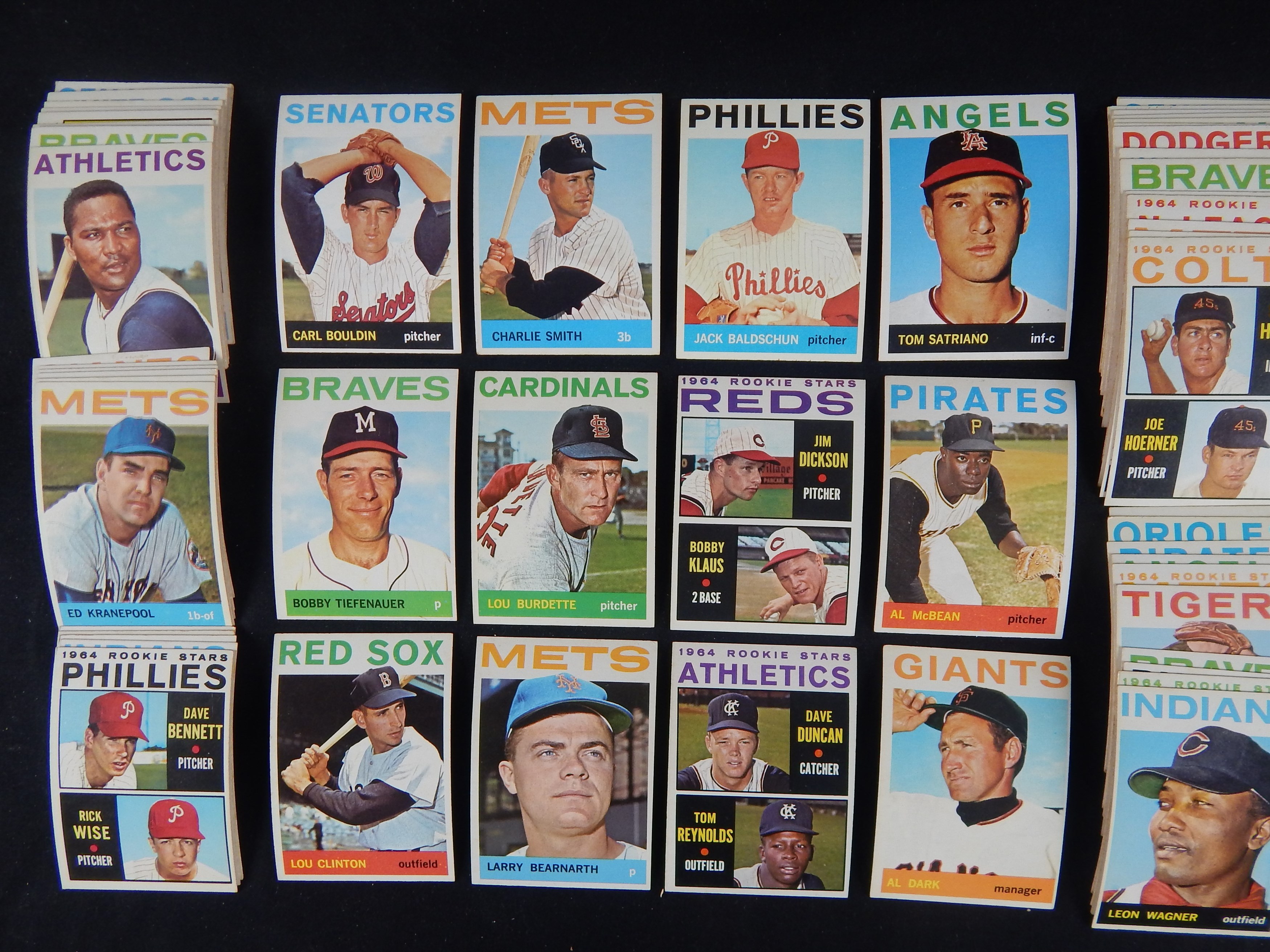 Baseball and Trading Cards - 1964 Topps Collection of 60 Different - Mostly High Numbers