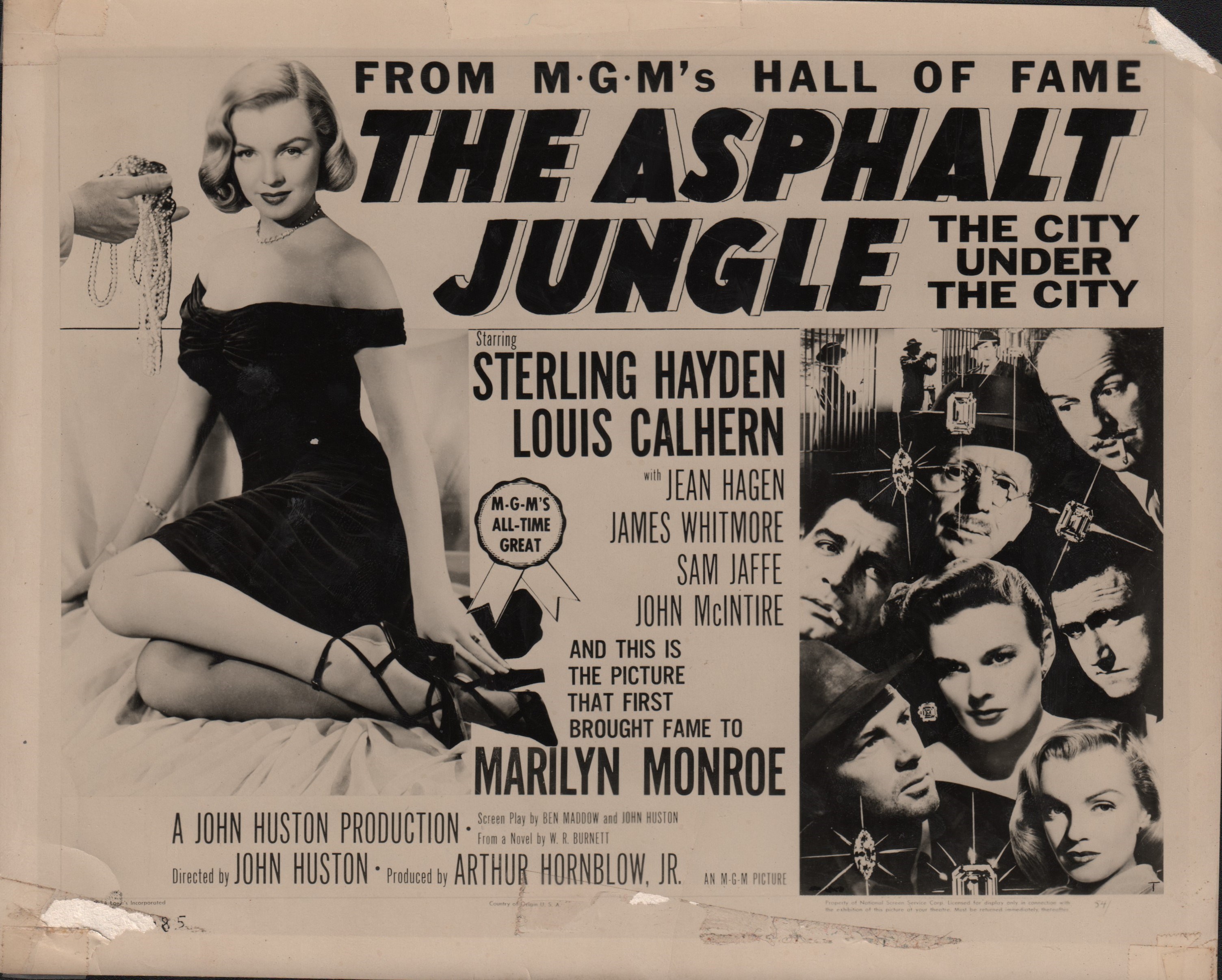 - 1950's Marilyn Monroe Asphalt Jungle Movie Still
