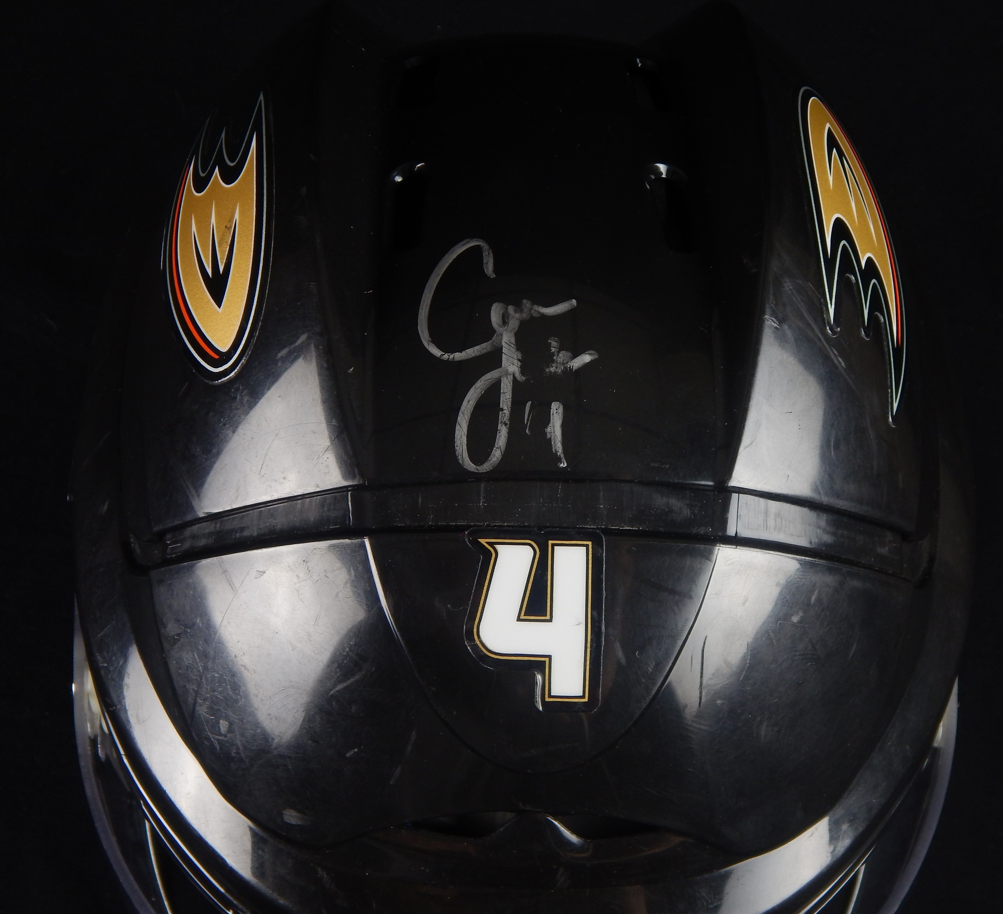 Hockey Equipment - Circa 2015-16 Cam Fowler Anaheim Ducks Game Used/Signed Helmet
