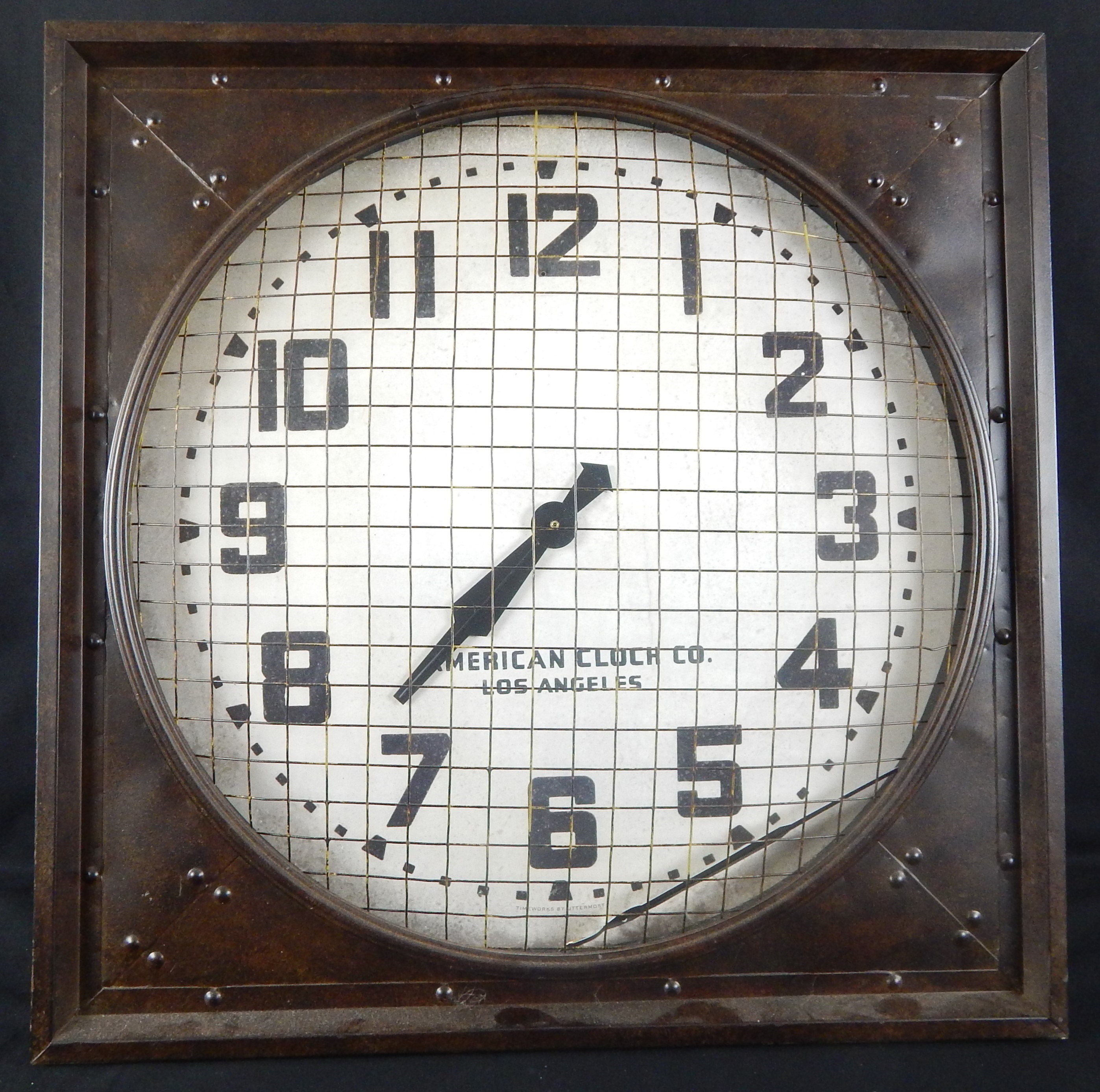 Basketball - 1930s Basketball Gymnasium Clock By American Clock Co. (Perfect Reproduction)