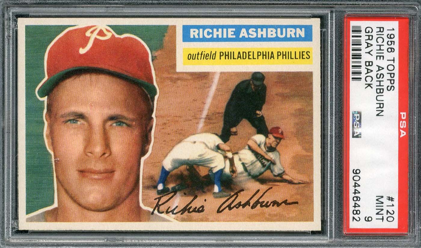 Baseball and Trading Cards - 1956 Topps #120 Richie Ashburn - PSA MINT 9