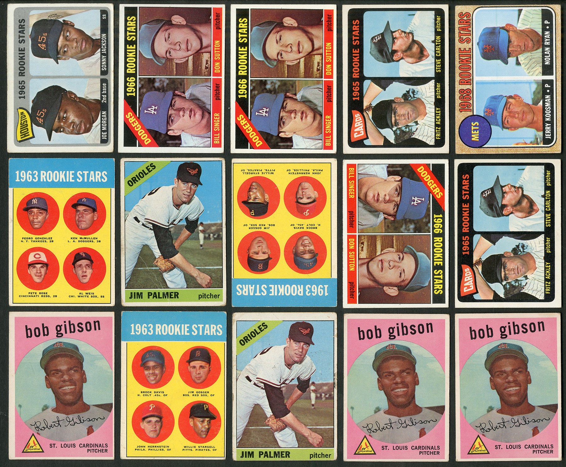 Baseball and Trading Cards - 1959-1968 Topps Rookie Card Collection w/Rose & Ryan (15)